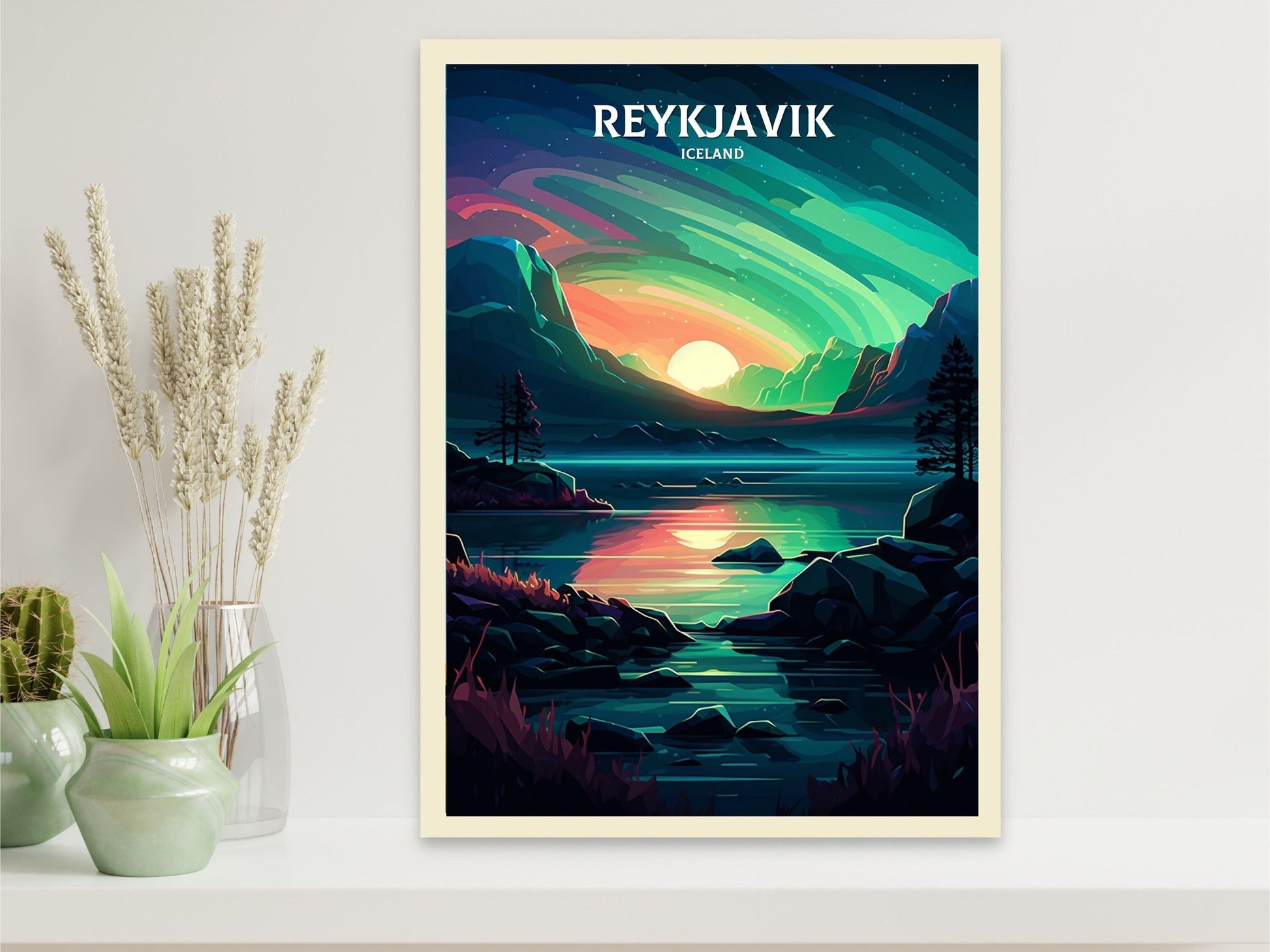 Reykjavik Travel Print | Reykjavik Illustration | Reykjavik Wall Art | Iceland Print | Reykjavik Home Decor | Reykjavik Poster | ID 058