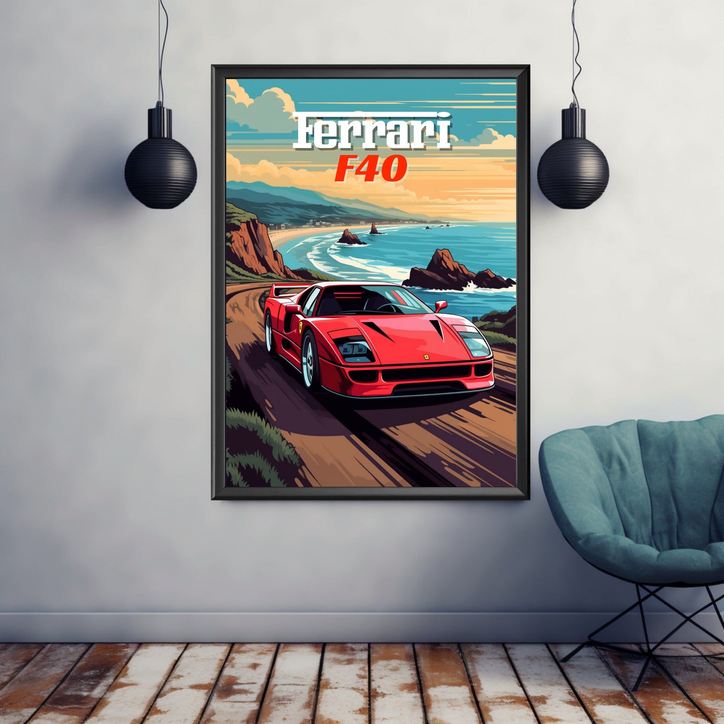 Ferrari F40 Poster