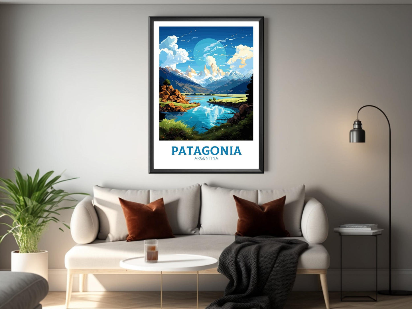 Patagonia Poster | Patagonia Travel Print | Patagonia Design | Patagonia Wall Art | Patagonia Painting | Argentina Poster | ID 494