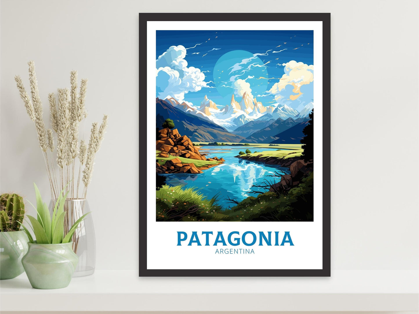 Patagonia Poster | Patagonia Travel Print | Patagonia Design | Patagonia Wall Art | Patagonia Painting | Argentina Poster | ID 494