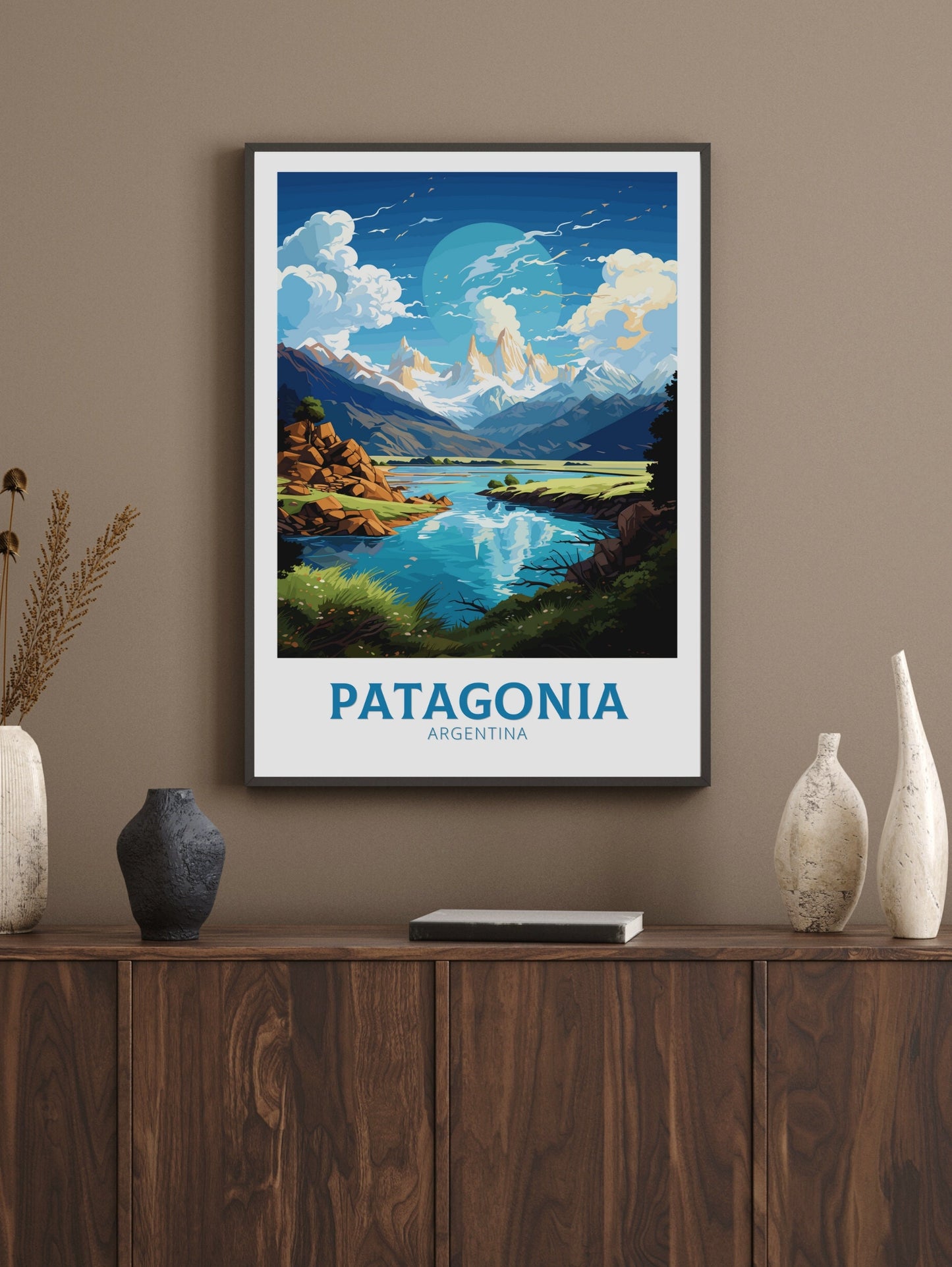 Patagonia Poster | Patagonia Travel Print | Patagonia Design | Patagonia Wall Art | Patagonia Painting | Argentina Poster | ID 494