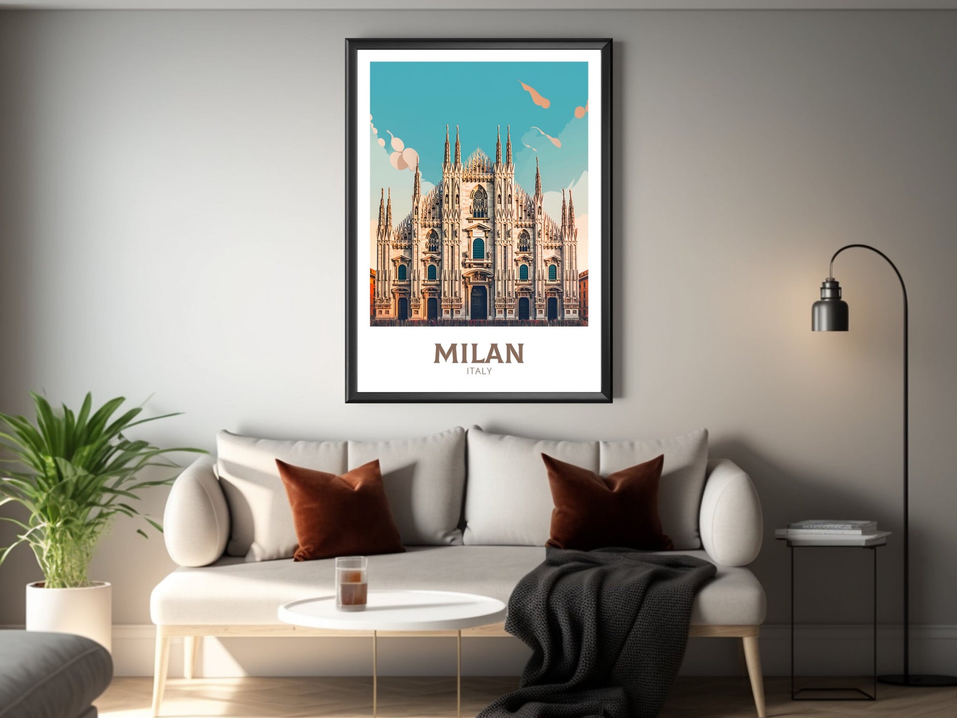 Milan Travel Poster | Milan Illustration | Milan Wall Art | Spain Poster | Milan Poster | Milan Spain Print | Milan Poster | ID 402