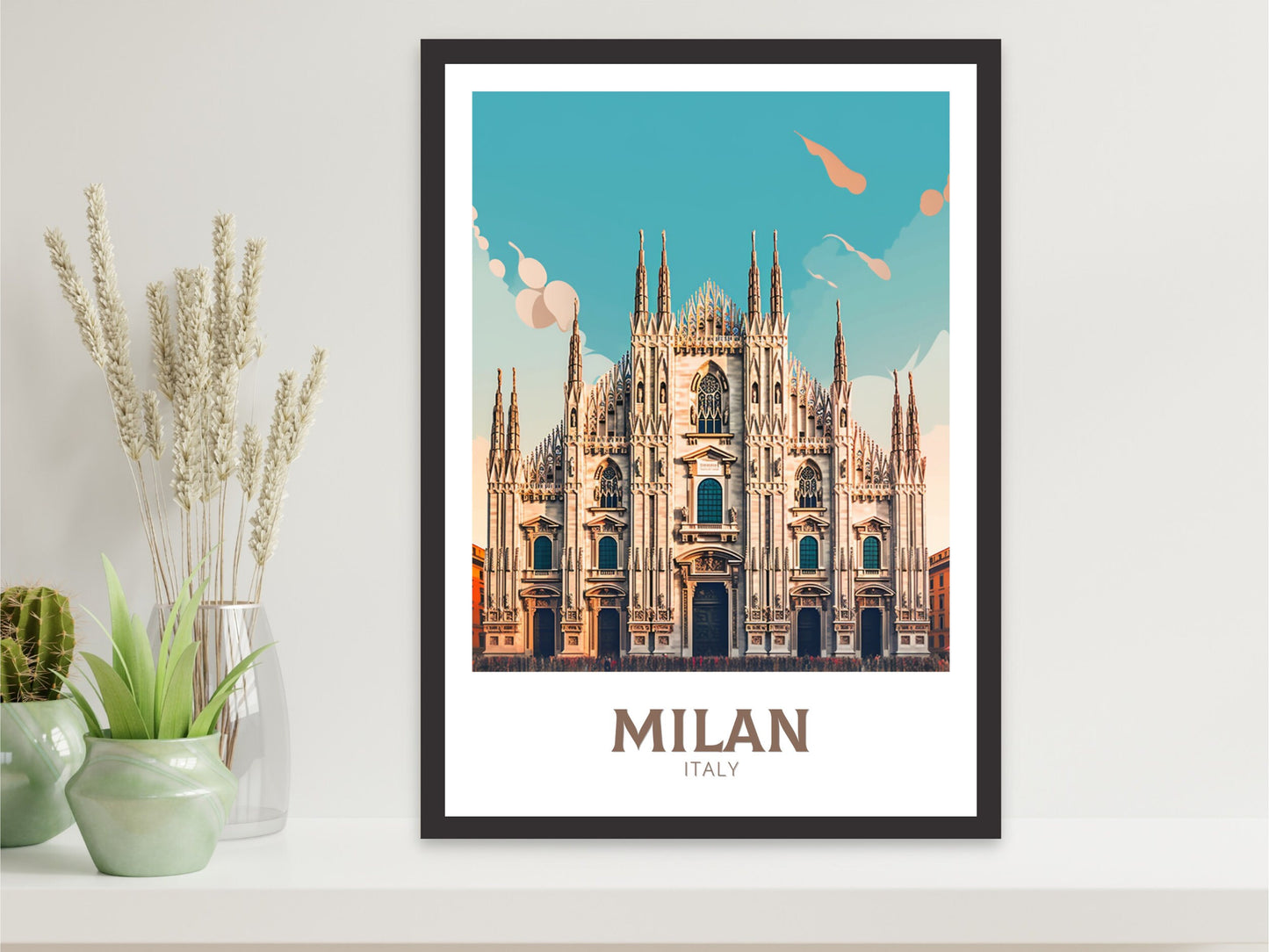 Milan Travel Poster | Milan Illustration | Milan Wall Art | Spain Poster | Milan Poster | Milan Spain Print | Milan Poster | ID 402