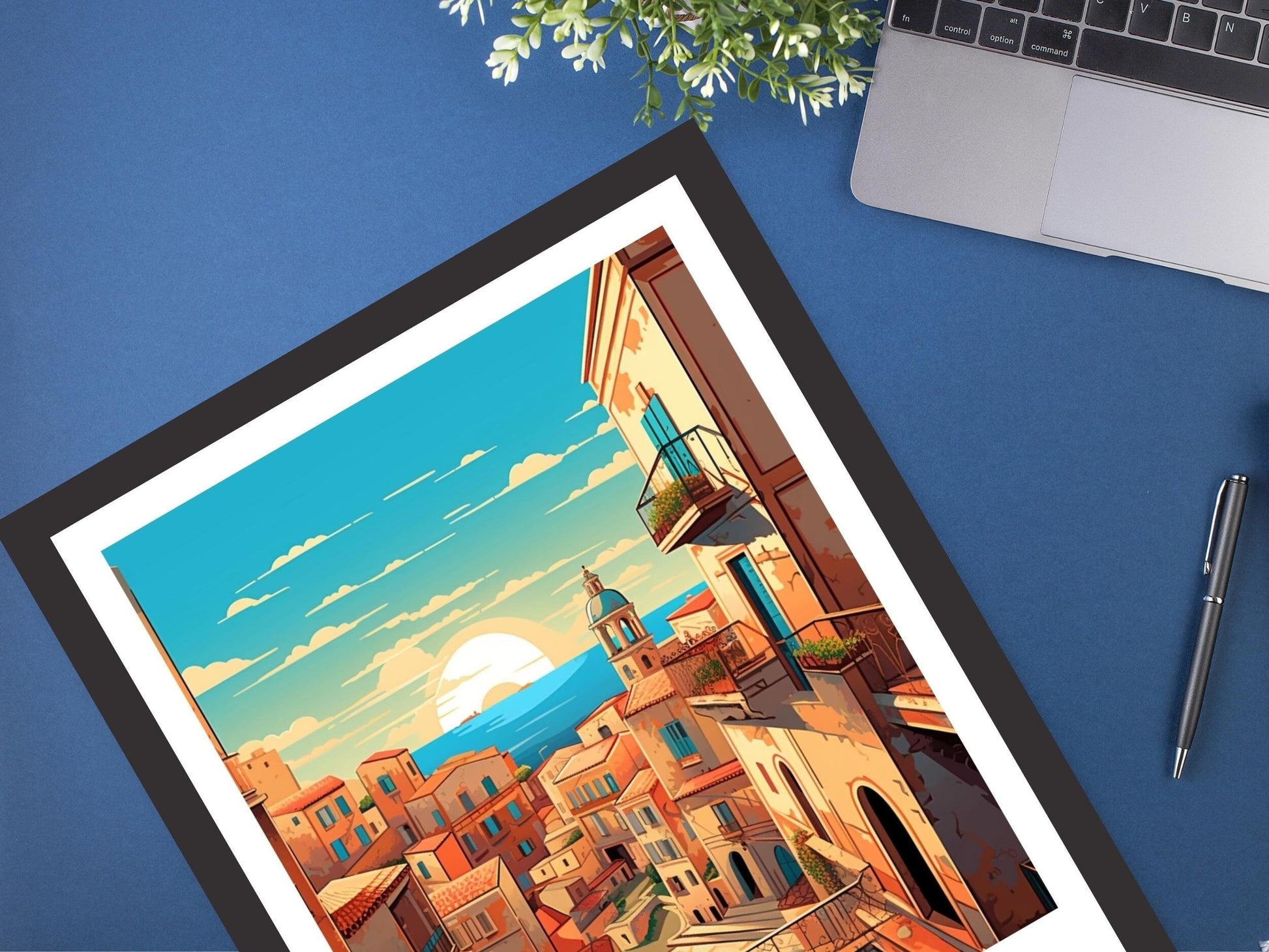 Sicily Travel Print | Sicily Illustration | Sicily Print | Sicily Wall Art | Sicily Travel Poster | Italy Poster | Italy Home Décor | ID 417