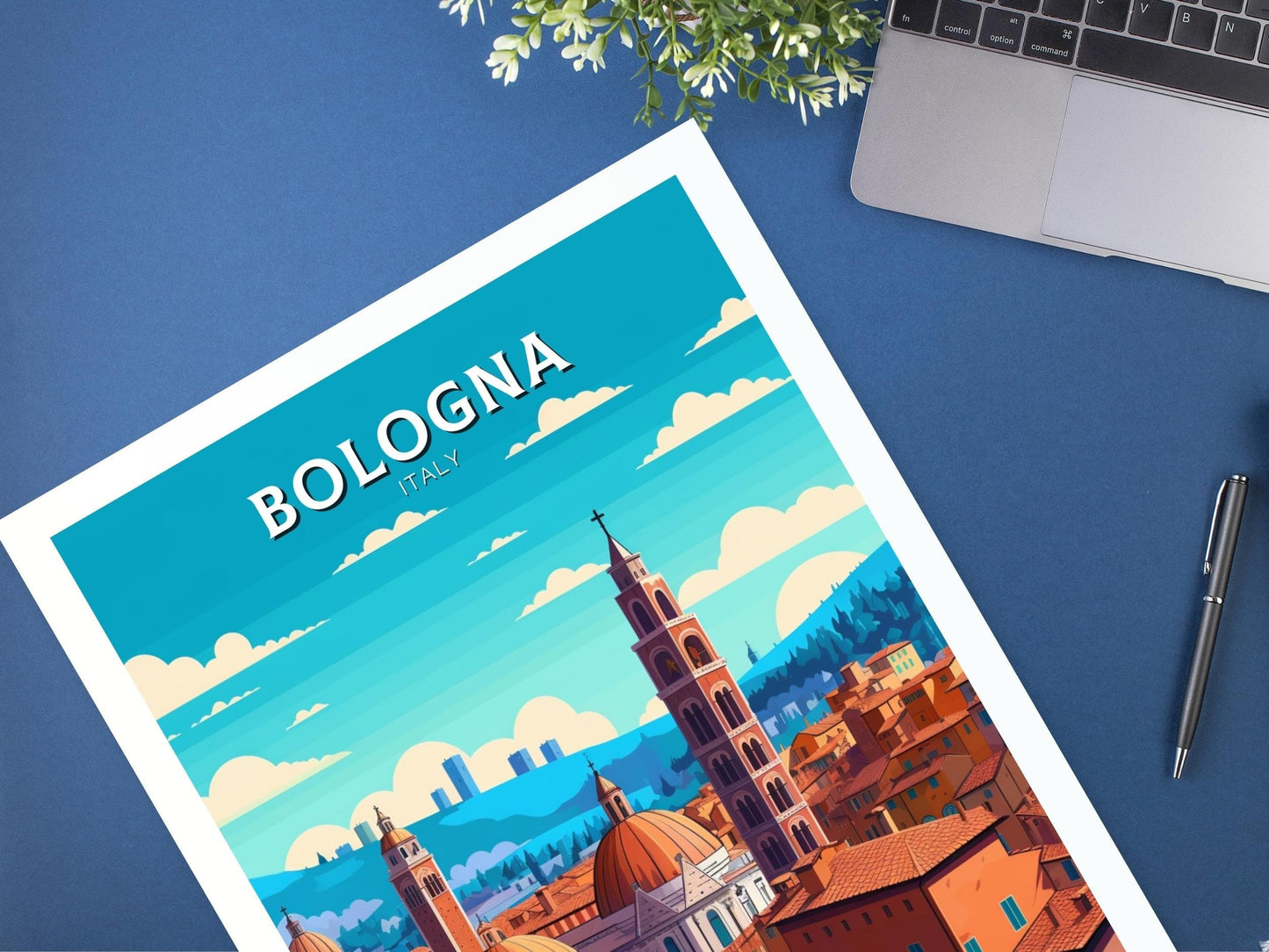 Bologna Travel Poster | Bologna Travel Print | Bologna Illustration | Bologna Print | Bologna Wall Art | Italy Poster | Italy Décor | ID 420