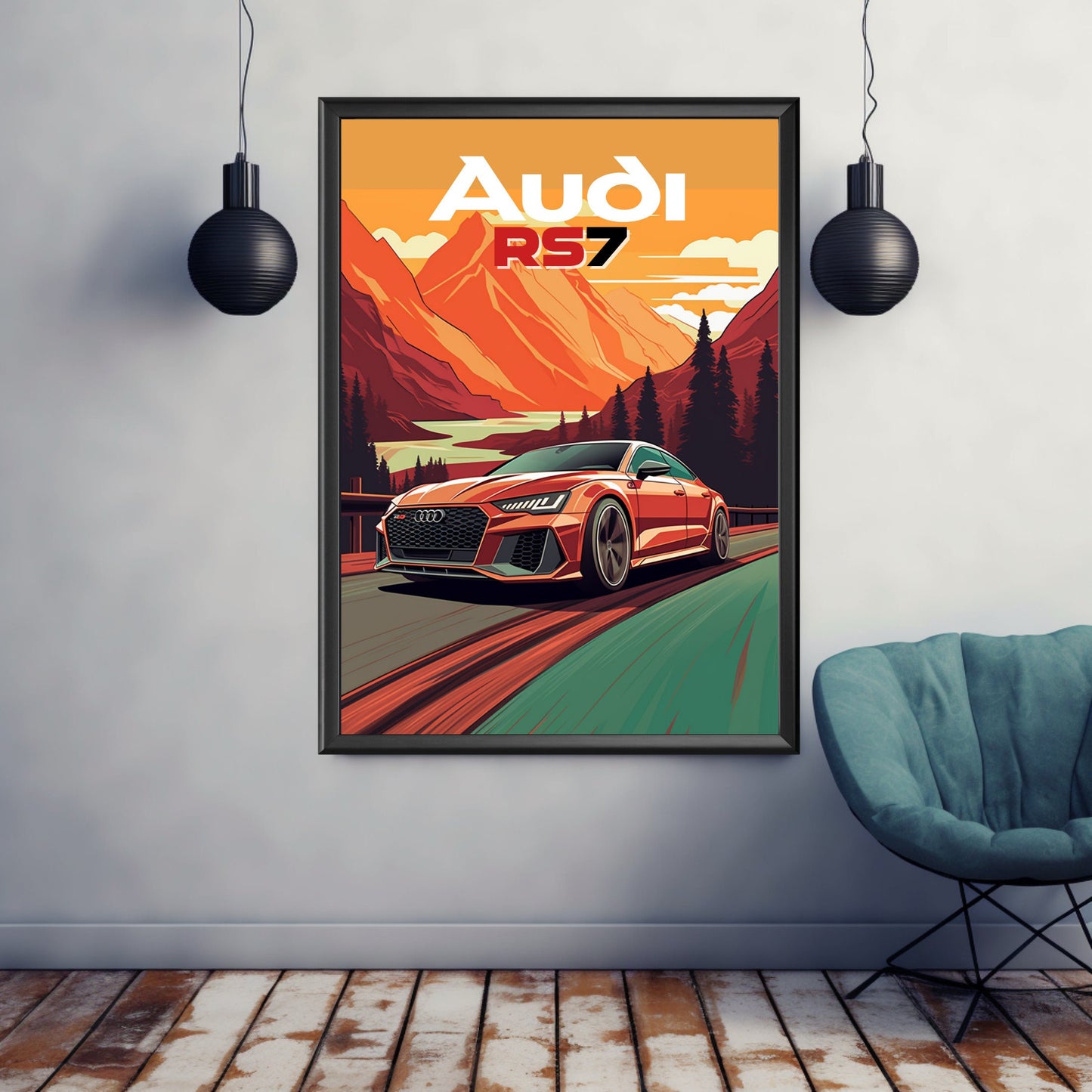 Audi RS7 Car Poster