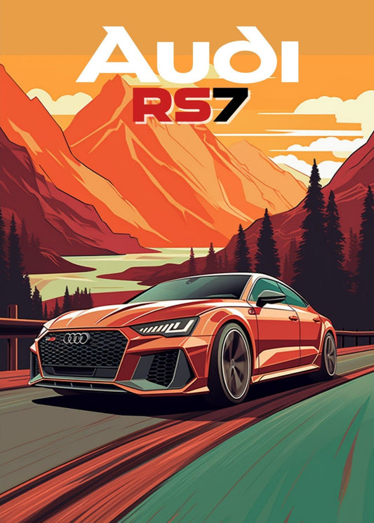 Audi RS7 Car Poster