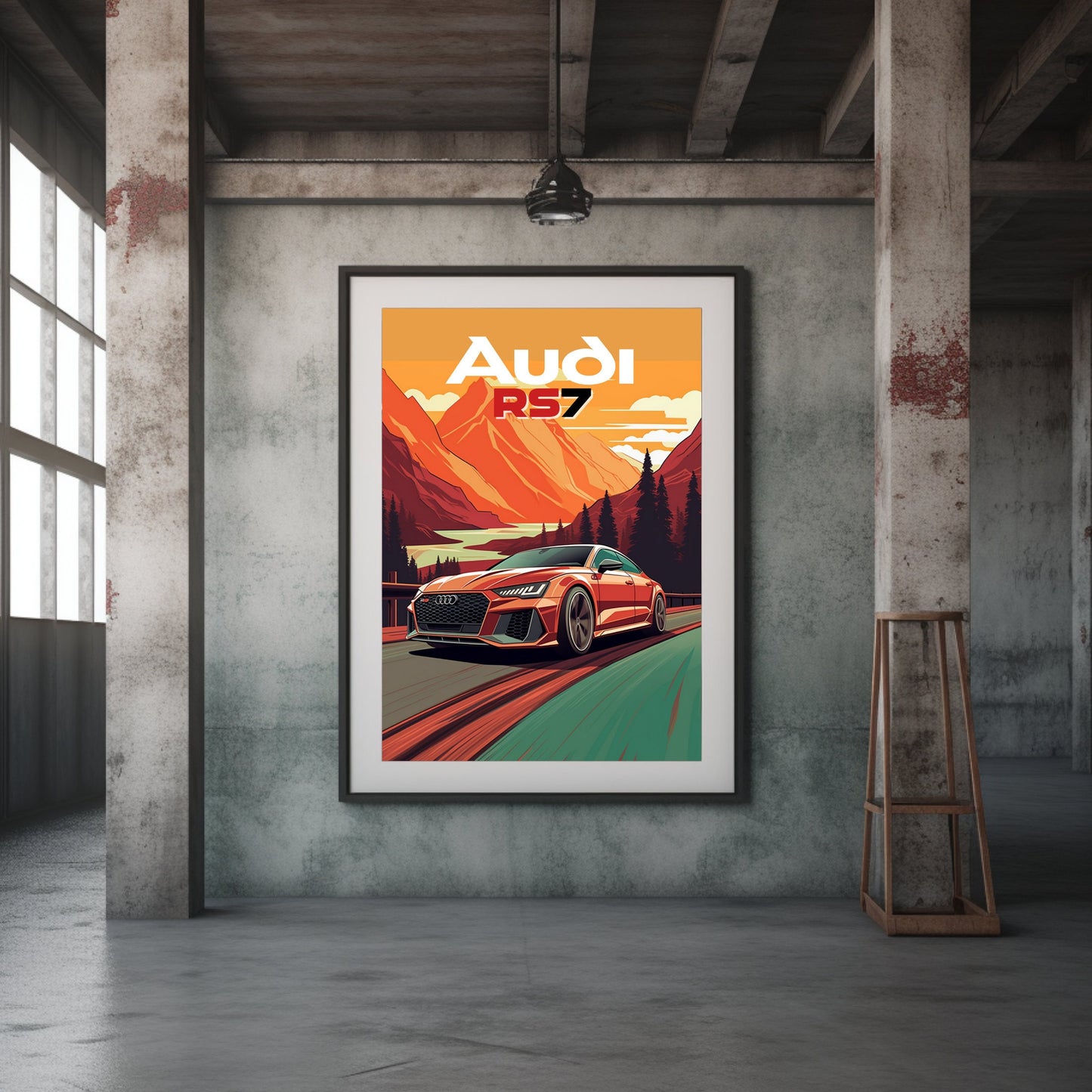 Audi RS7 Car Poster