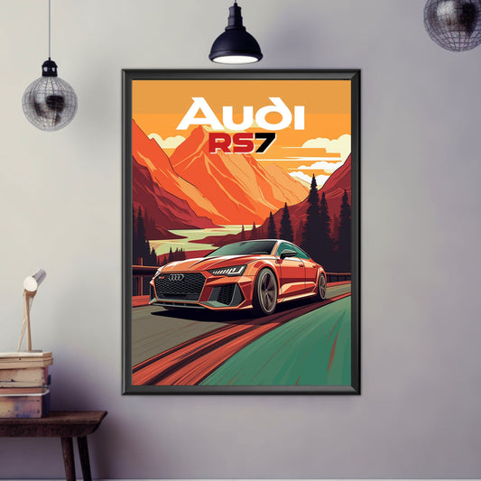 Audi RS7 Poster, Audi RS7 Print, 2020s Car, Performance Car Print, Car Print, Car Poster, Car Art, Modern Classic Car Print, Luxury Car