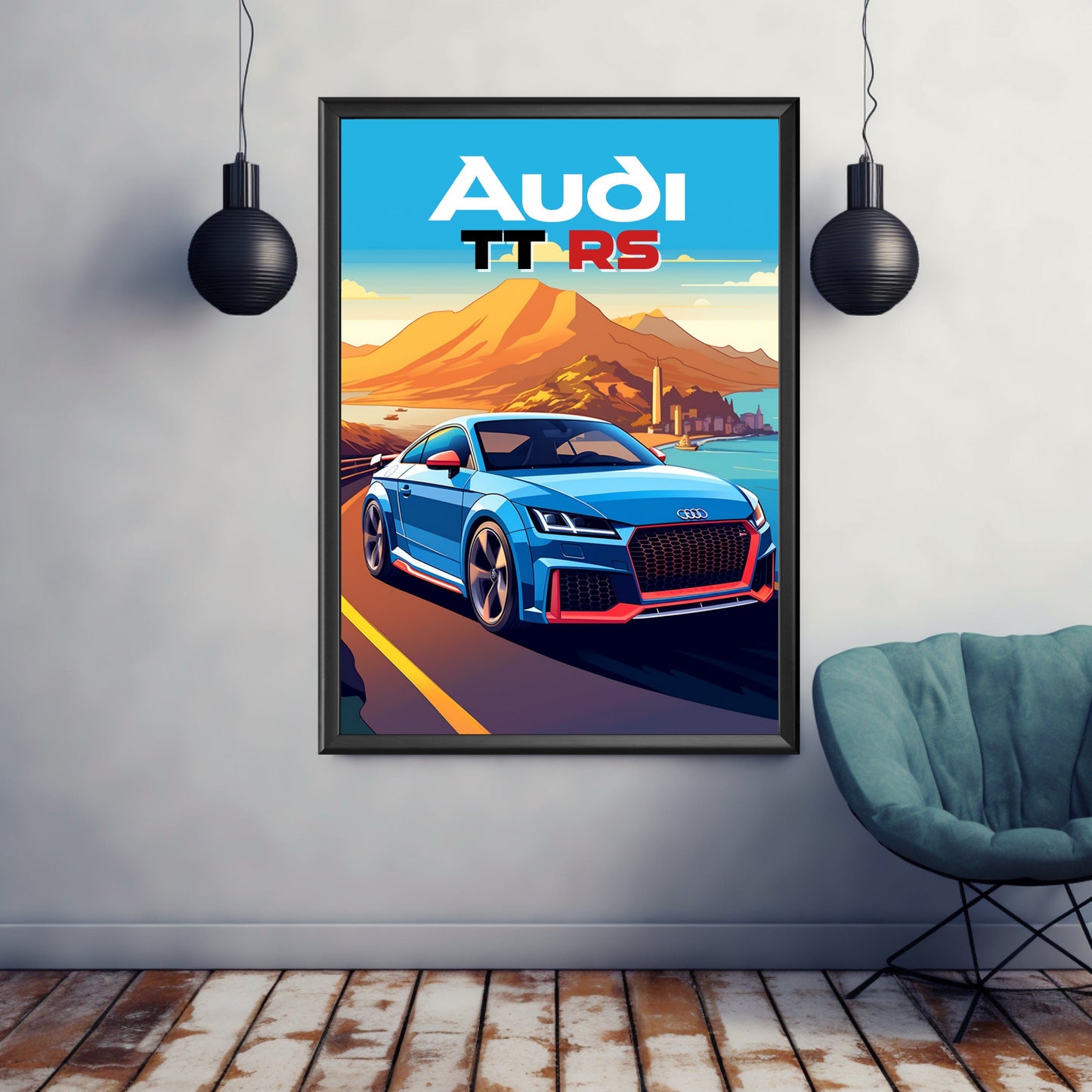 Audi TT RS Car Poster