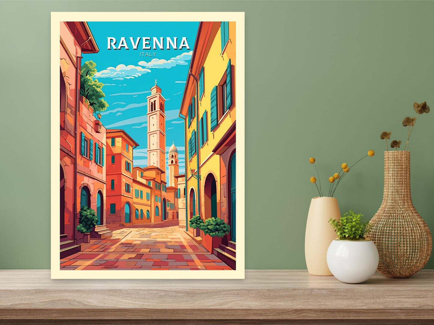 Ravenna Travel Print | Ravenna Travel Poster | Ravenna Illustration | Ravenna Print | Ravenna Wall Art | Italy Poster | Italy Décor | ID 422