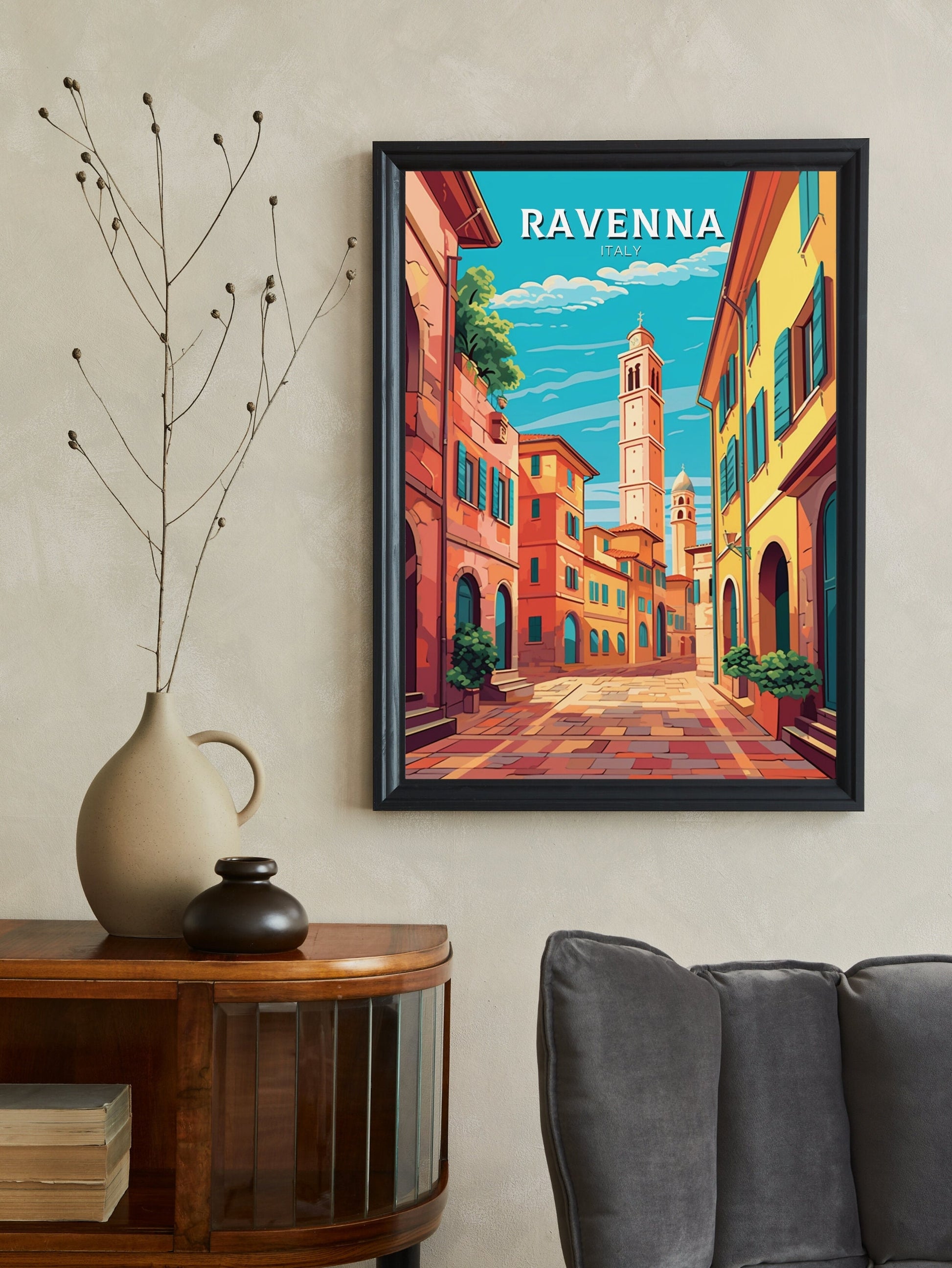 Ravenna Travel Print | Ravenna Travel Poster | Ravenna Illustration | Ravenna Print | Ravenna Wall Art | Italy Poster | Italy Décor | ID 422