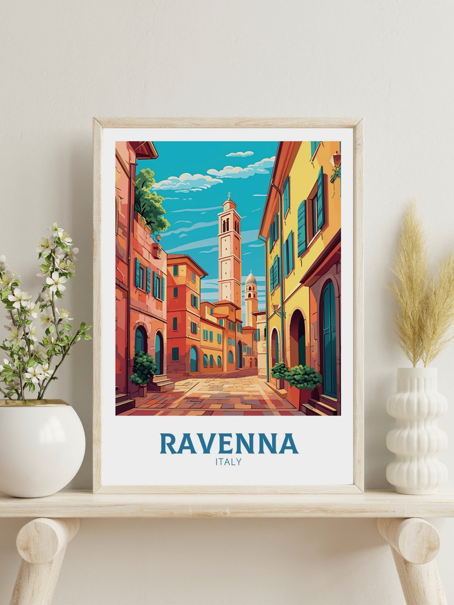 Ravenna Travel Poster | Ravenna Travel Print | Ravenna Illustration | Ravenna Print | Ravenna Wall Art | Italy Poster | Italy Décor | ID 423