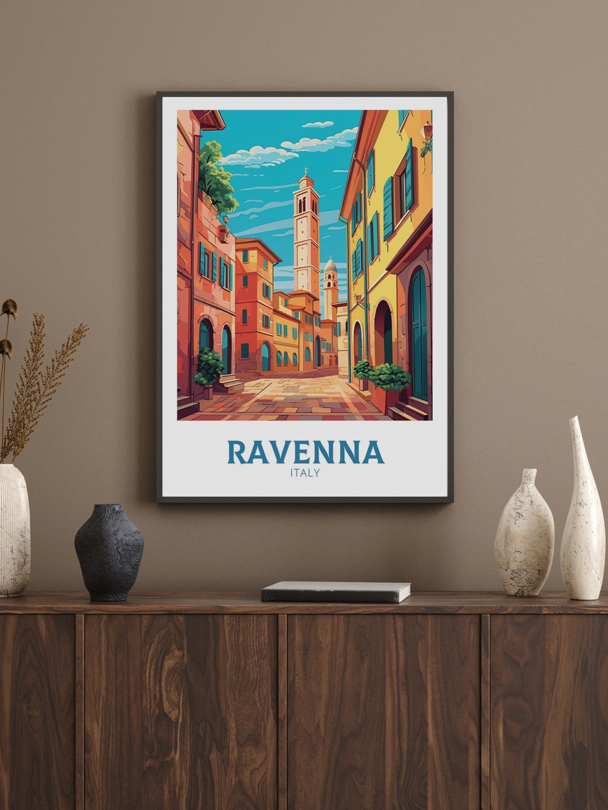 Ravenna Travel Poster | Ravenna Travel Print | Ravenna Illustration | Ravenna Print | Ravenna Wall Art | Italy Poster | Italy Décor | ID 423