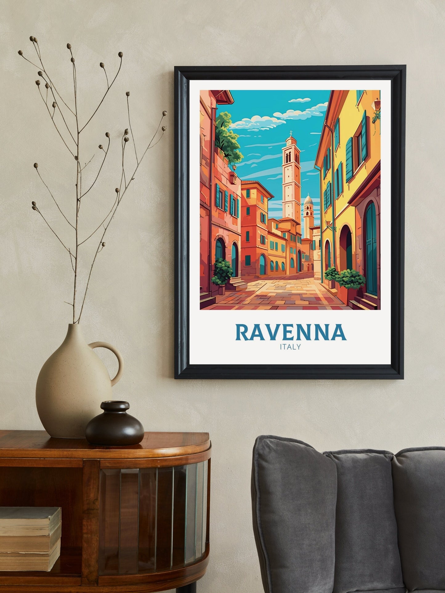 Ravenna Travel Poster | Ravenna Travel Print | Ravenna Illustration | Ravenna Print | Ravenna Wall Art | Italy Poster | Italy Décor | ID 423