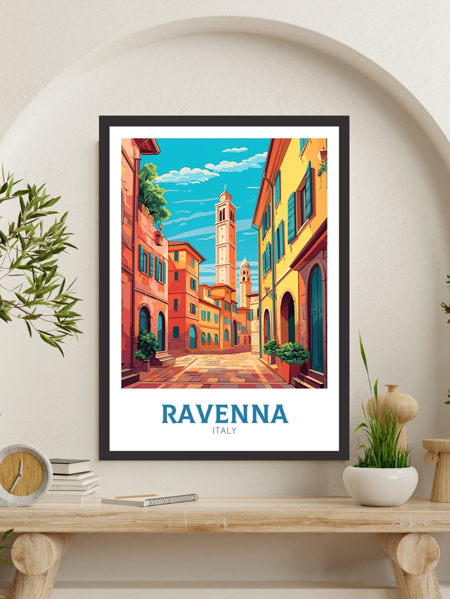 Ravenna Travel Poster | Ravenna Travel Print | Ravenna Illustration | Ravenna Print | Ravenna Wall Art | Italy Poster | Italy Décor | ID 423