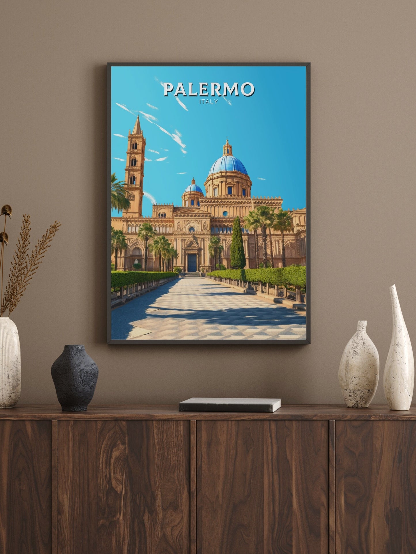 Palermo Travel Poster | Palermo Travel Print | Palermo Illustration | Palermo Print | Palermo Wall Art | Italy Poster | Italy Décor | ID 424