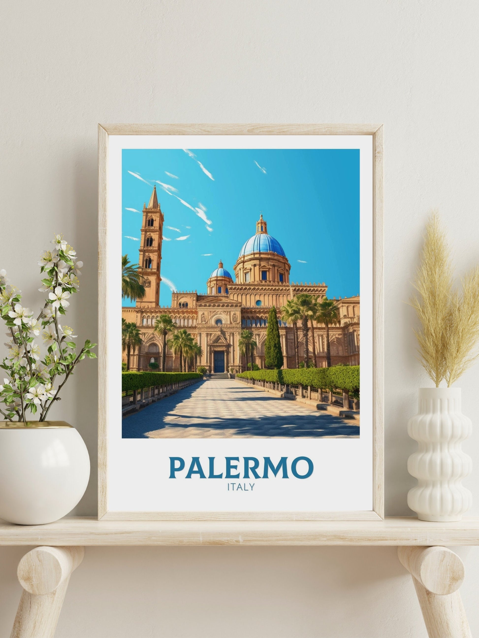 Palermo Travel Print | Palermo Illustration | Palermo Travel Poster | Palermo Print | Palermo Wall Art | Italy Poster | Italy Décor | ID 425