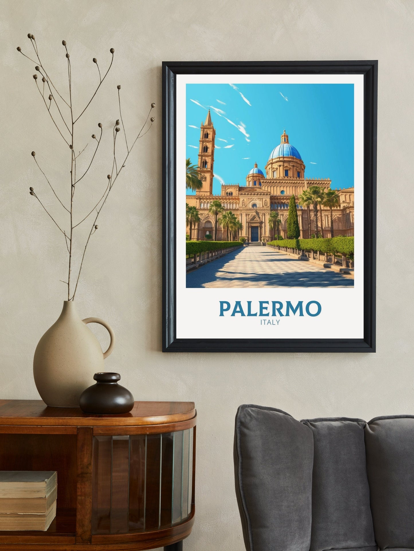 Palermo Travel Print | Palermo Illustration | Palermo Travel Poster | Palermo Print | Palermo Wall Art | Italy Poster | Italy Décor | ID 425