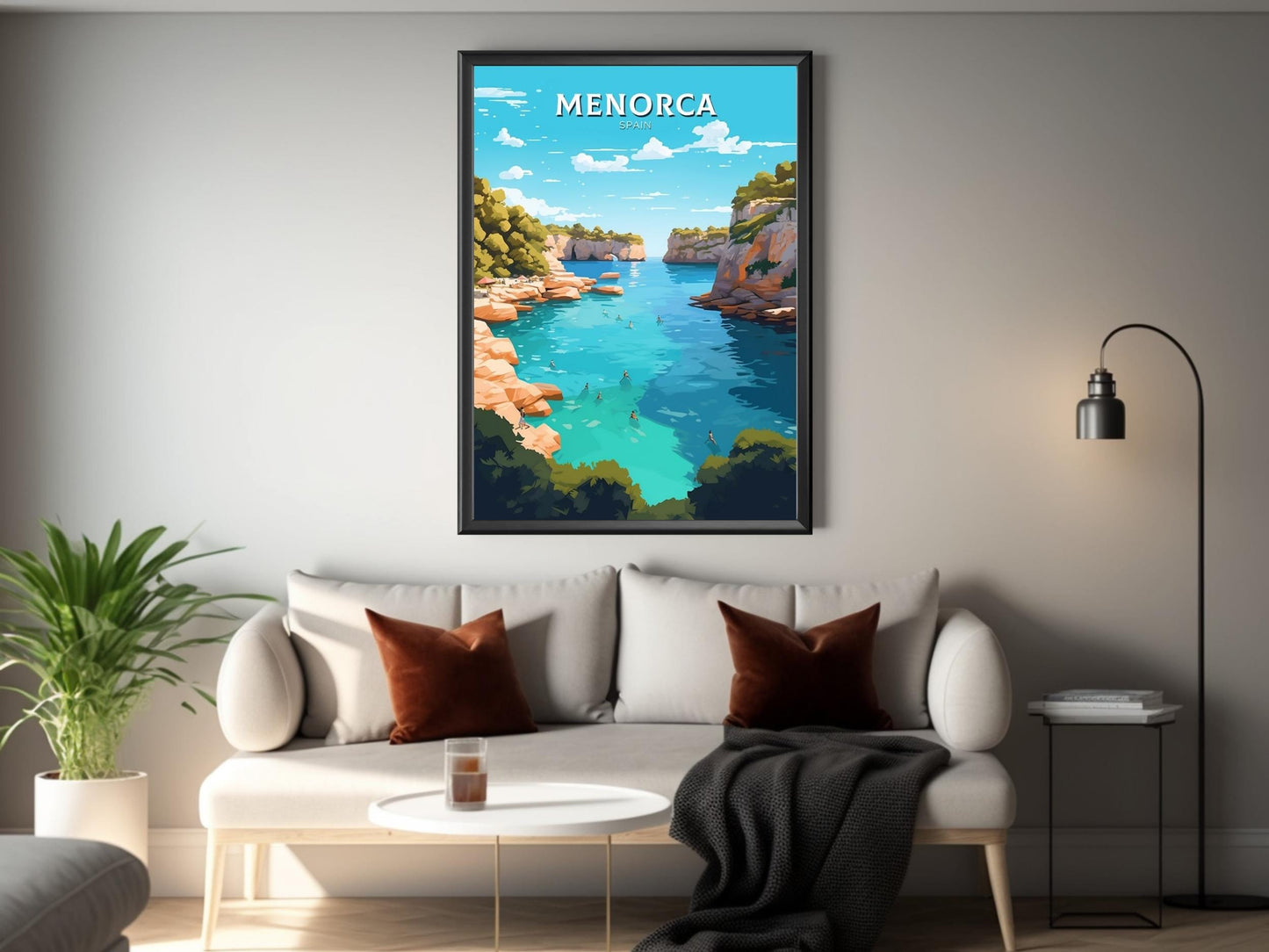 Menorca Travel Poster | Menorca Illustration | Menorca Wall Art | Menorca Print | Menorca Design | Menorca Print Painting | ID 026