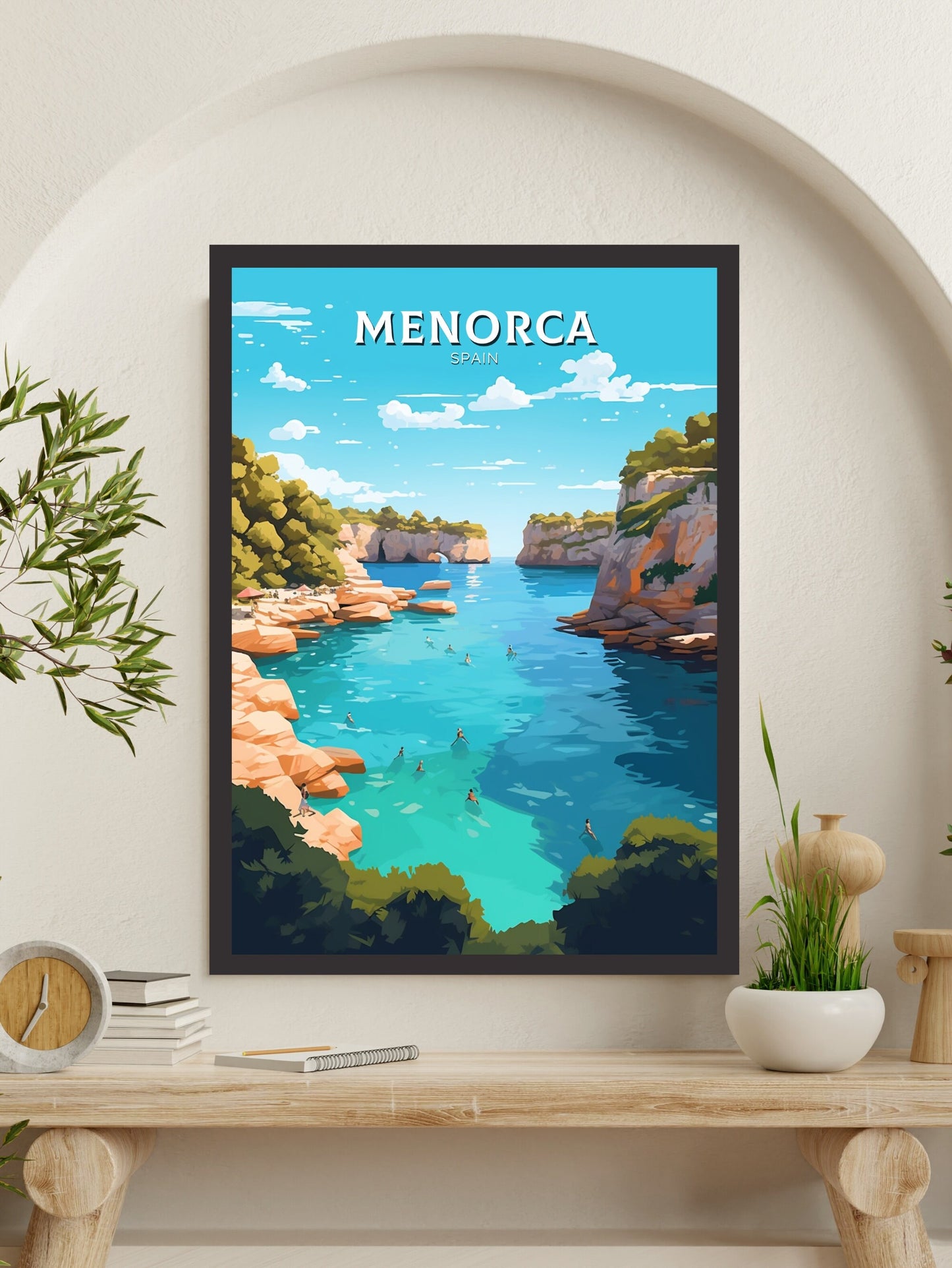 Menorca Travel Poster | Menorca Illustration | Menorca Wall Art | Menorca Print | Menorca Design | Menorca Print Painting | ID 026