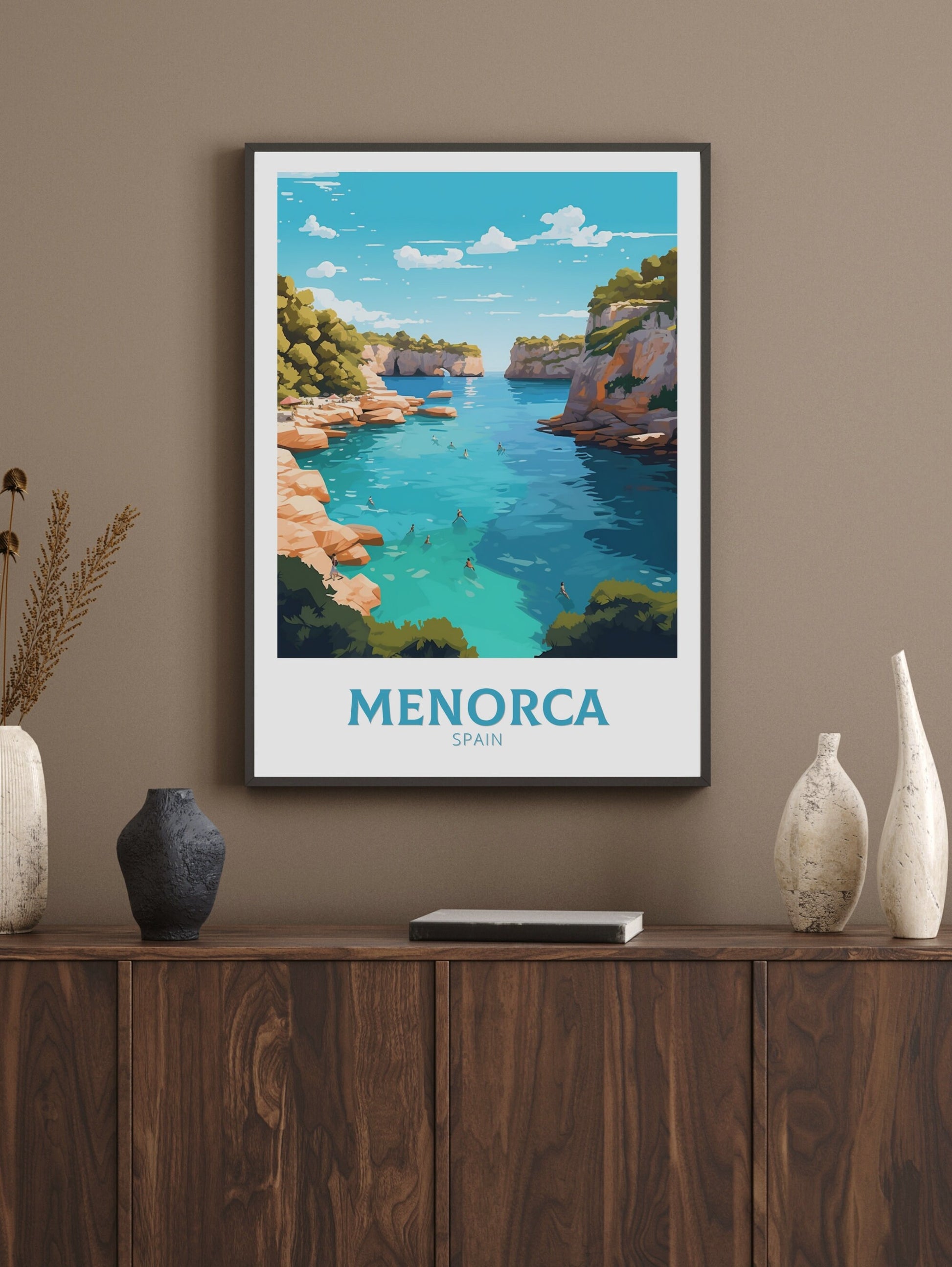 Menorca Travel Poster | Menorca Illustration | Menorca Wall Art | Menorca Print | Menorca Design | Menorca Print Painting | ID 026