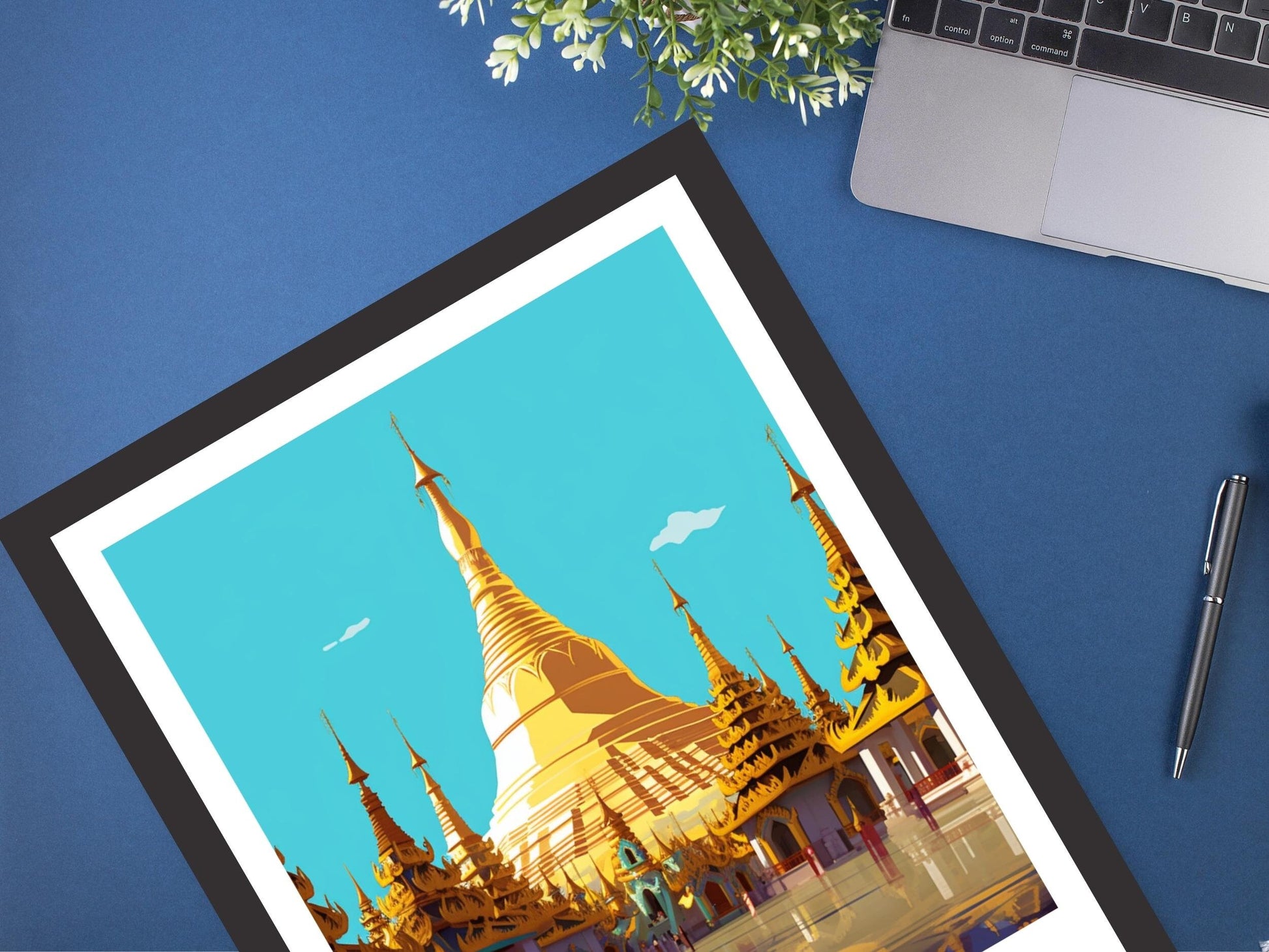 Yangon Travel Poster | Yangon Myanmar Travel Print | Yangon Illustration | Yangon Wall Art | Yangon Print | Yangon Myanmar Design | ID 428