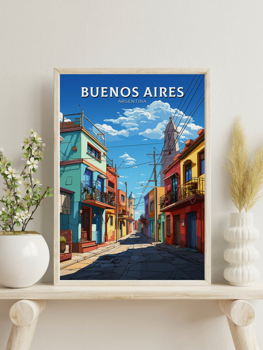 Buenos Aires Poster | Buenos Aires Wall Art | Buenos Aires Travel Print | Travel Gift | Argentina Travel Poster | Home Decor ID 501