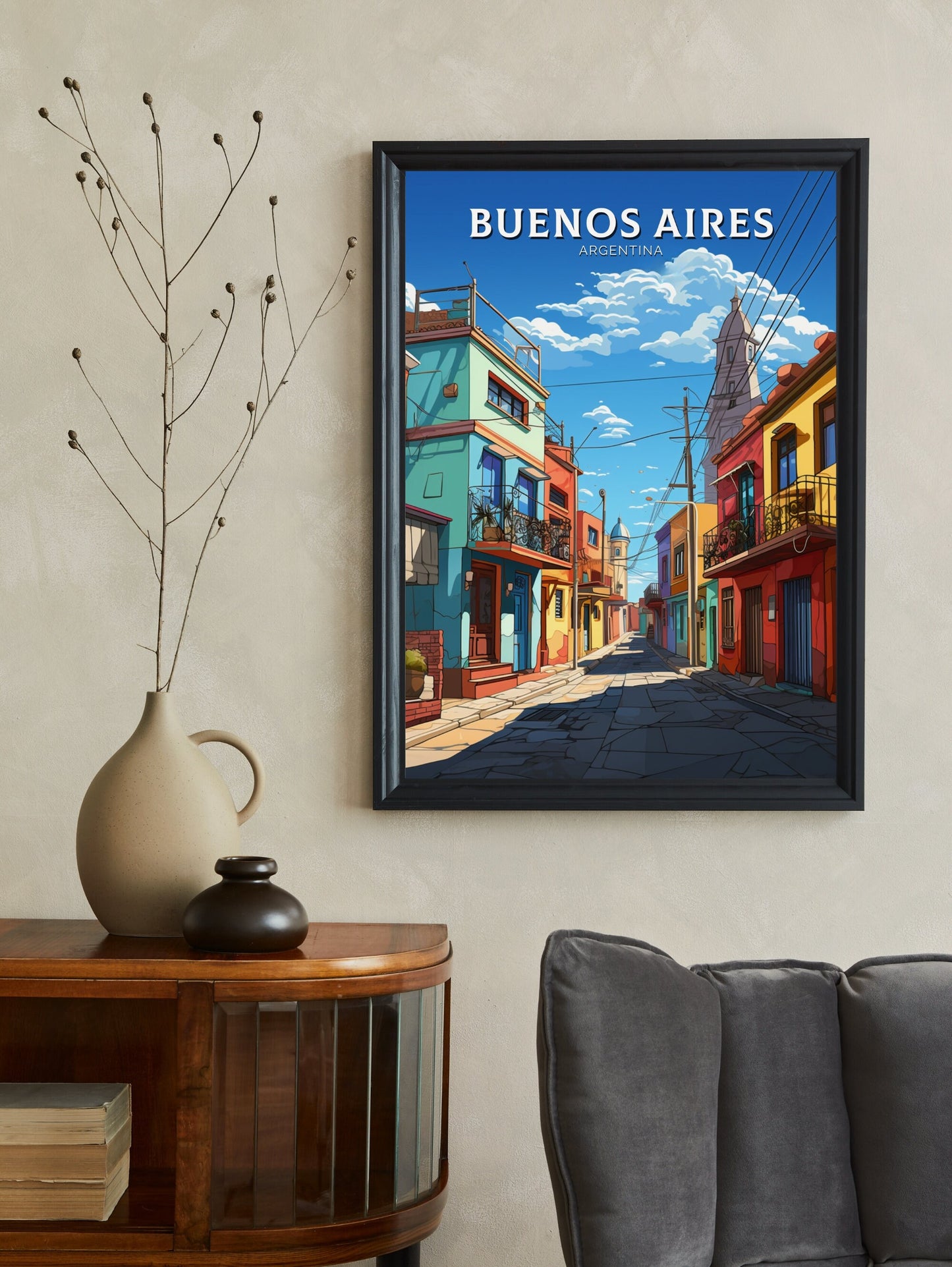 Buenos Aires Poster | Buenos Aires Wall Art | Buenos Aires Travel Print | Travel Gift | Argentina Travel Poster | Home Decor ID 501