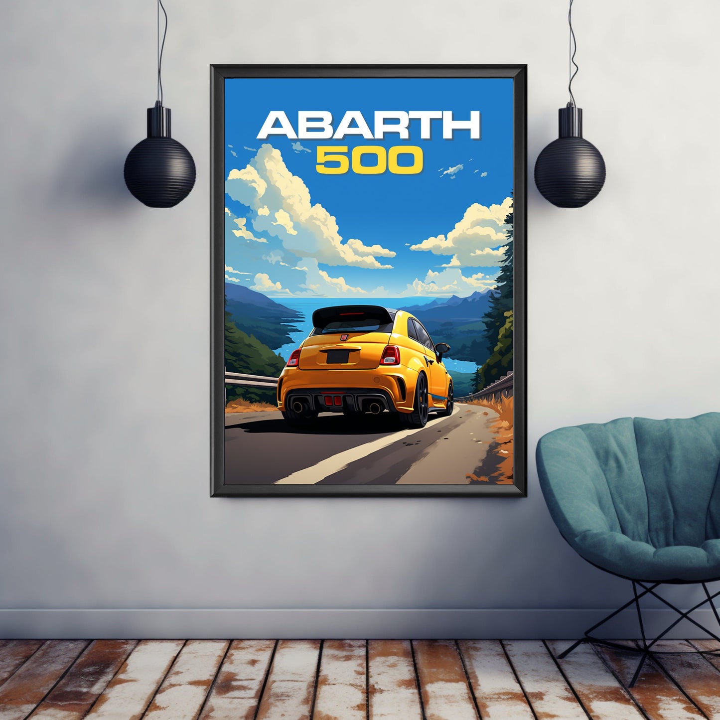 Abarth 500 Car Poster