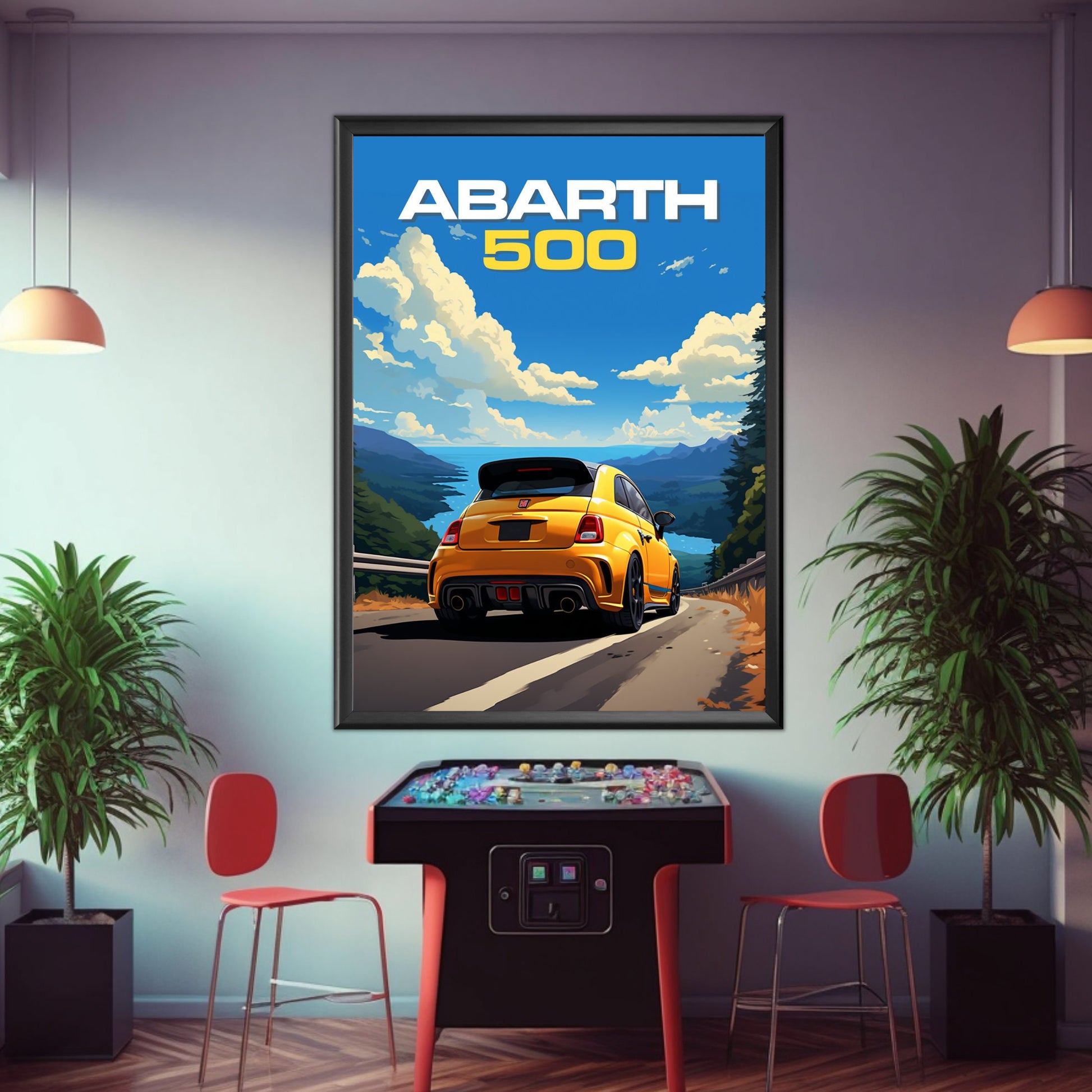 Abarth 500 Car Poster