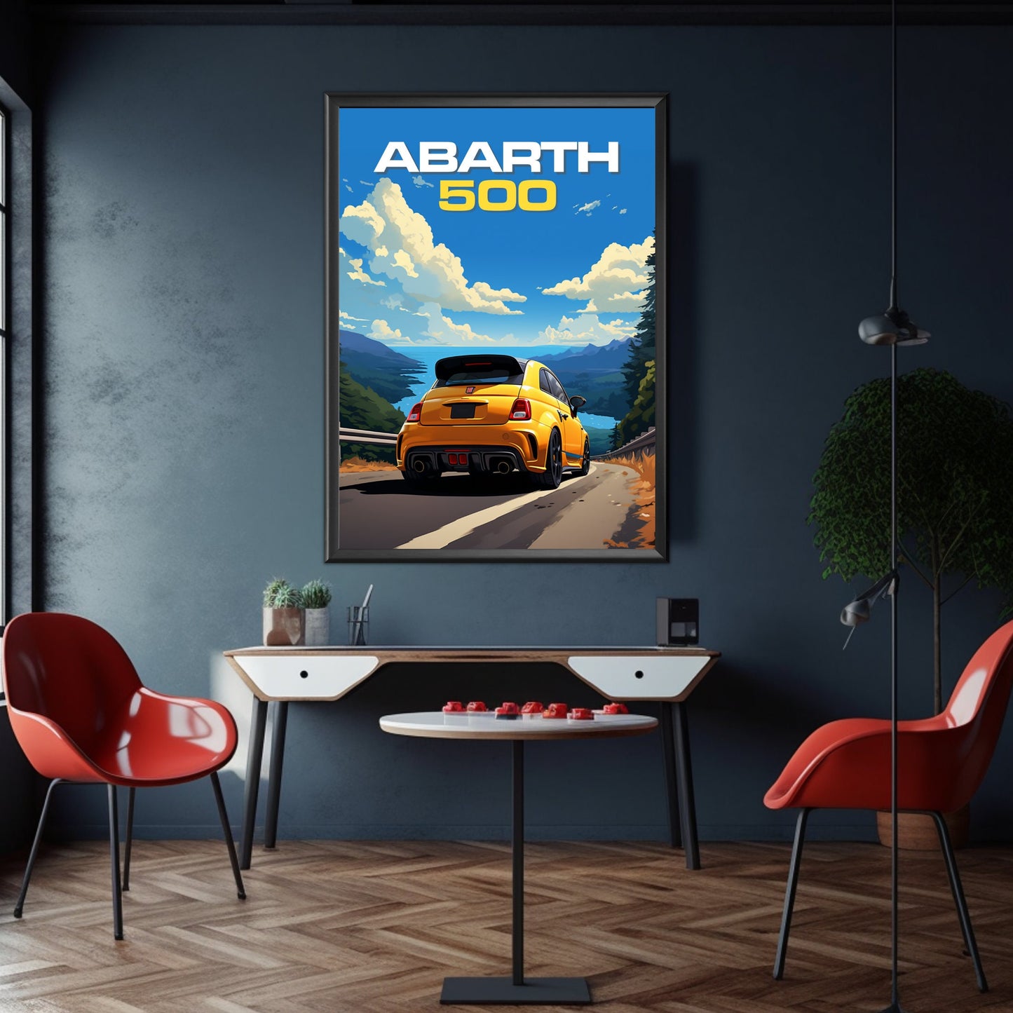 Abarth 500 Car Poster