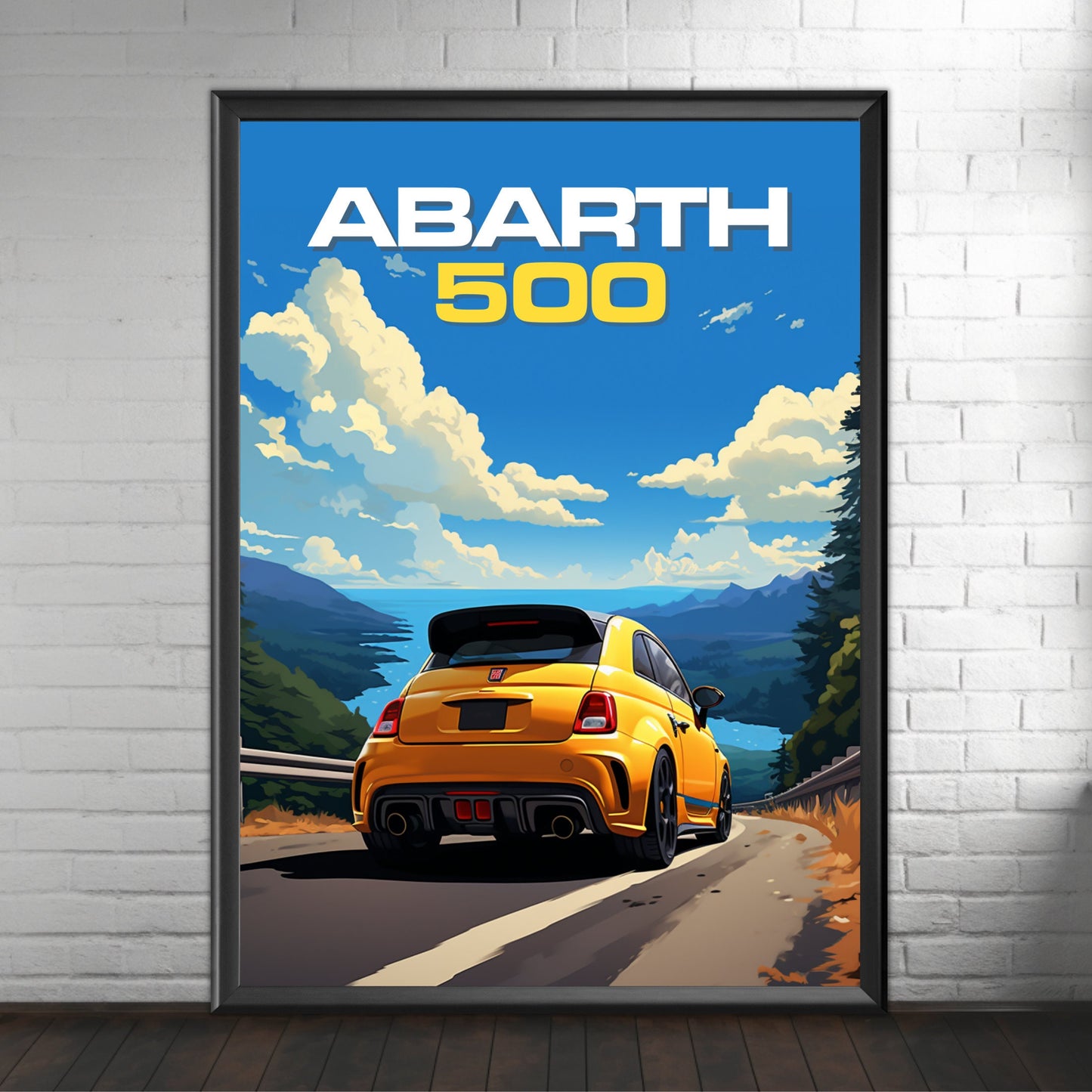 Abarth 500 Car Poster