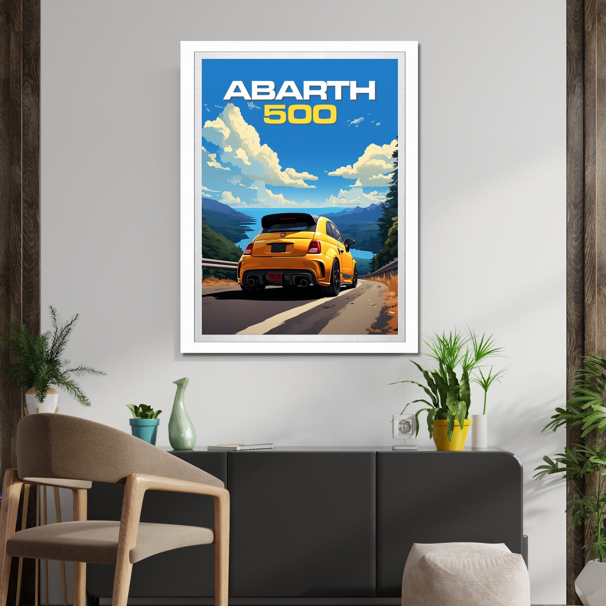 Abarth 500 Car Poster