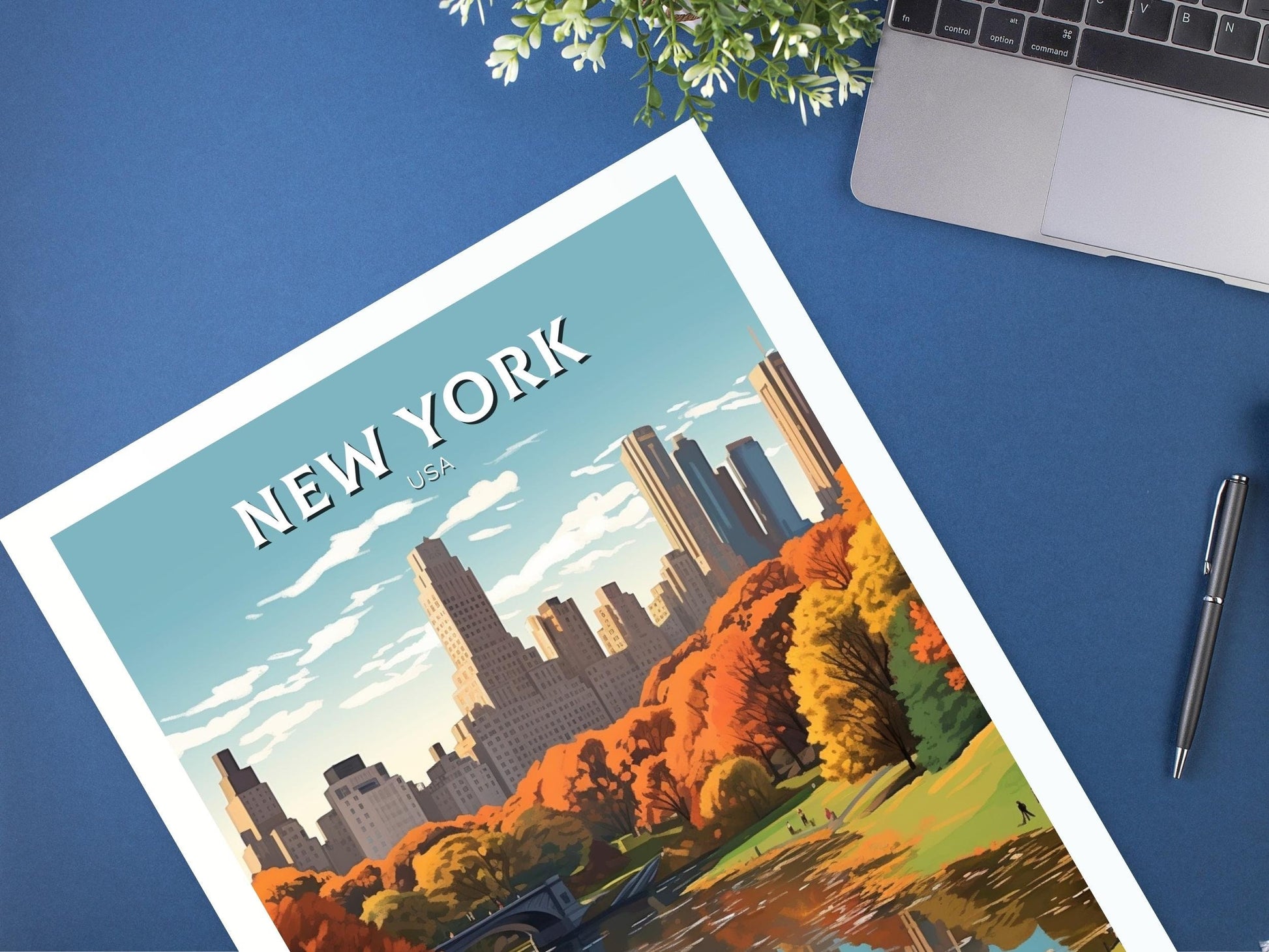 New York Poster | Central Park Poster | New York Travel Print | New York Design | New York Wall Art | New York Illustration | ID 429