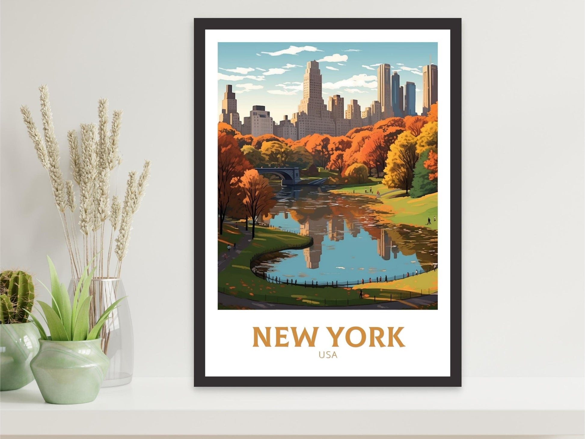 New York Travel Print | New York Poster | Central Park Poster | New York Design | New York Wall Art | New York Illustration | ID 430