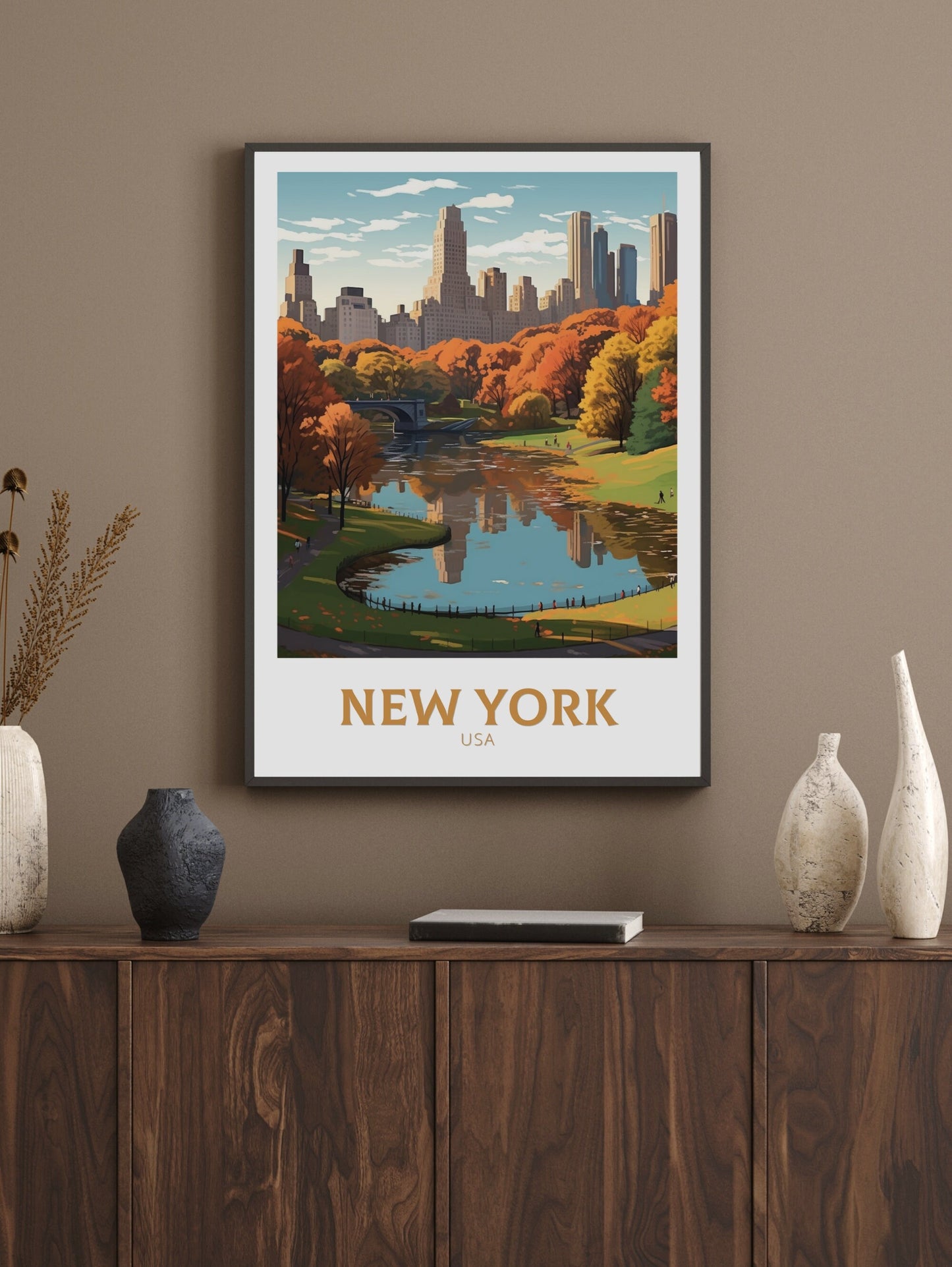 New York Travel Print | New York Poster | Central Park Poster | New York Design | New York Wall Art | New York Illustration | ID 430