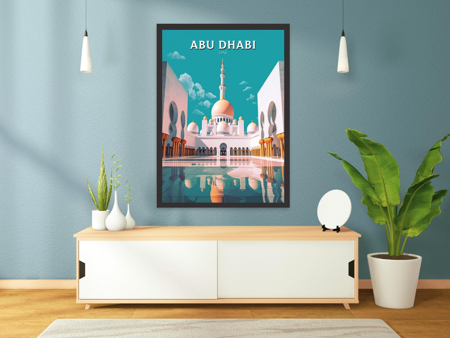 Abu Dhabi Poster | Abu Dhabi Travel Print | Abu Dhabi Illustration | Abu Dhabi Wall Art | Asia Print | UAE Wall Art | UAE Poster | ID 431