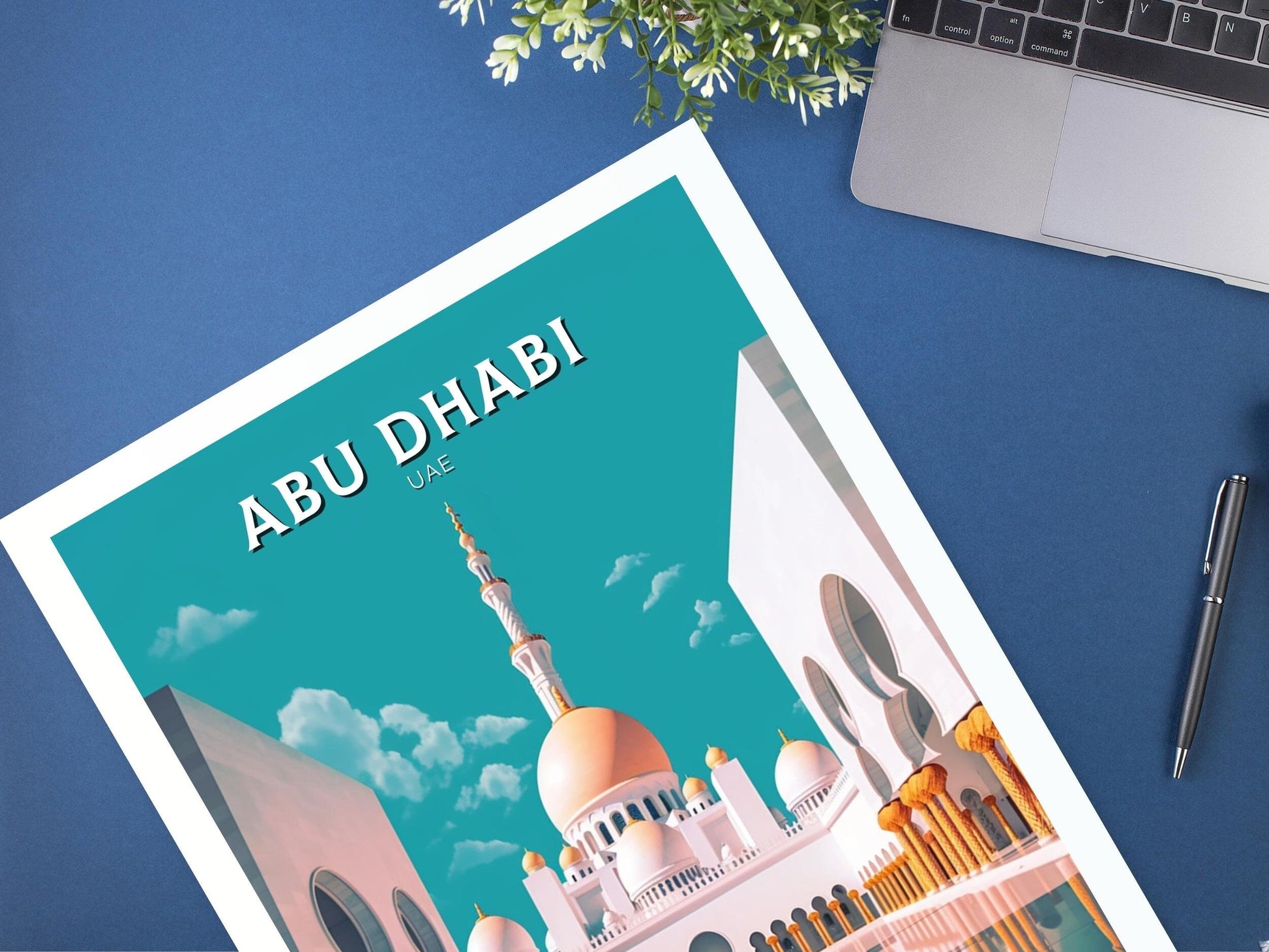 Abu Dhabi Poster | Abu Dhabi Travel Print | Abu Dhabi Illustration | Abu Dhabi Wall Art | Asia Print | UAE Wall Art | UAE Poster | ID 431