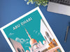 Abu Dhabi Poster | Abu Dhabi Travel Print | Abu Dhabi Illustration | Abu Dhabi Wall Art | Asia Print | UAE Wall Art | UAE Poster | ID 431