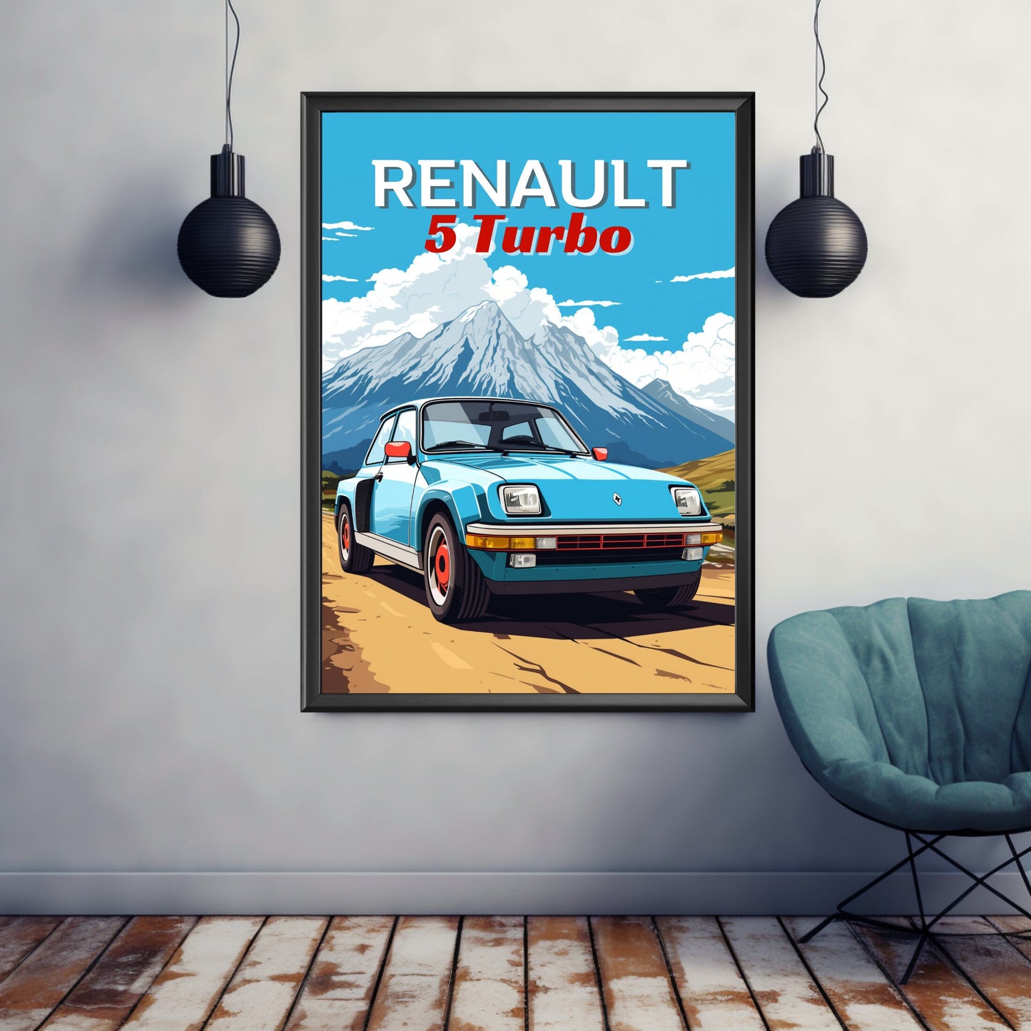 Renault 5 Turbo Print, 1980s Car Print, Renault 5 Turbo Poster, Vintage Car Print, Car Print, Car Poster, Car Art, Classic Car Print