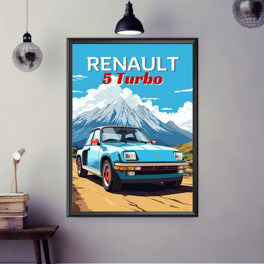 Renault 5 Turbo Print, 1980s Car Print, Renault 5 Turbo Poster, Vintage Car Print, Car Print, Car Poster, Car Art, Classic Car Print