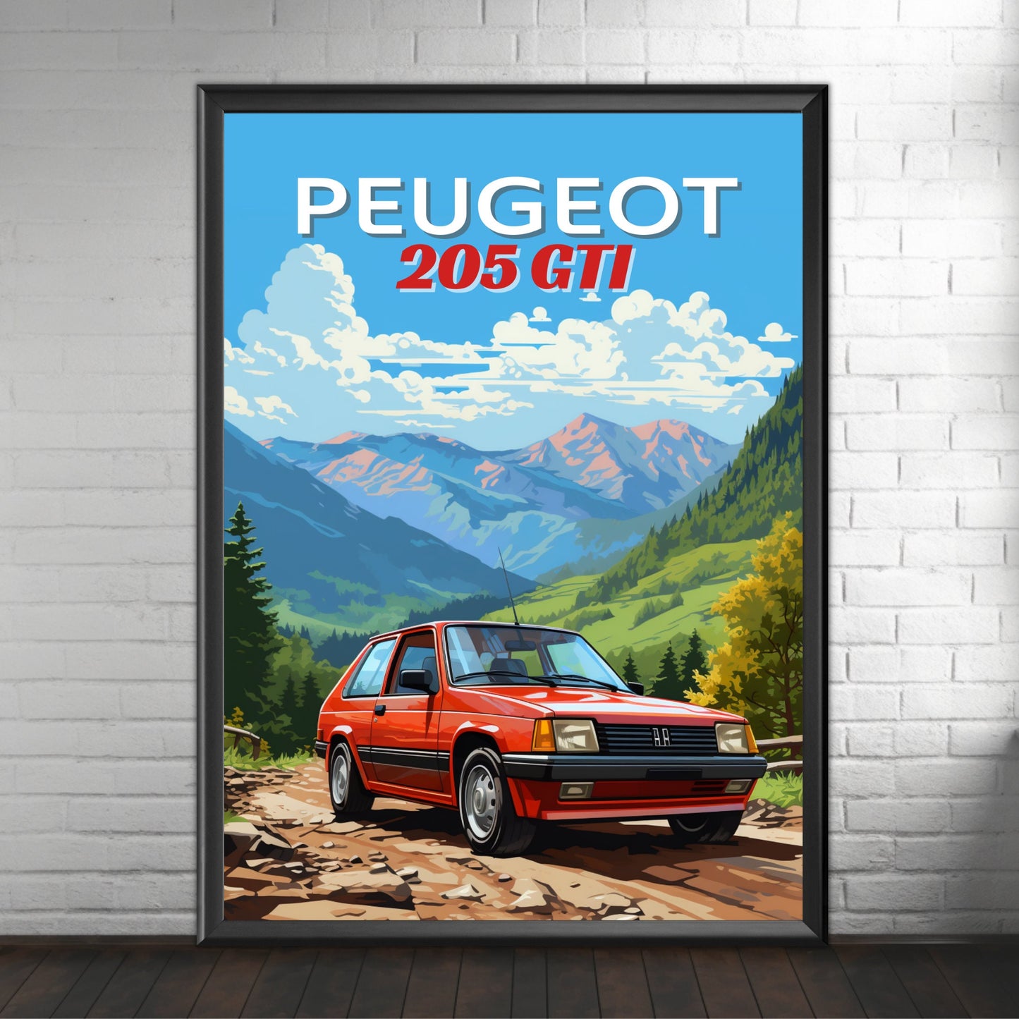 1980s Peugeot 205 GTI Print