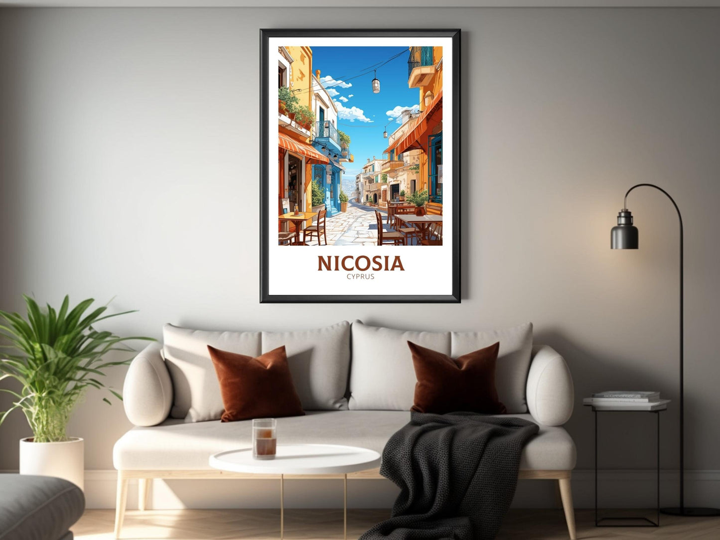 Nicosia Travel Print | Nicosia Poster| Nicosia Wall Art | Nicosia travel Poster | Cyprus Illustration | Nicosia Cyprus Home Decor | ID 509