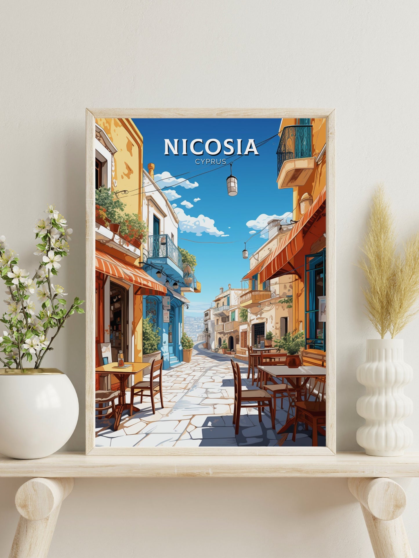 Nicosia Travel Poster | Nicosia Print | Nicosia Wall Art | Nicosia travel Print | Cyprus Illustration | Nicosia Cyprus Home Decor | ID 510