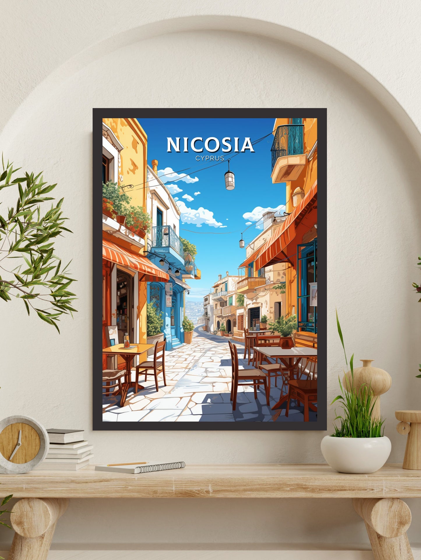 Nicosia Travel Poster | Nicosia Print | Nicosia Wall Art | Nicosia travel Print | Cyprus Illustration | Nicosia Cyprus Home Decor | ID 510