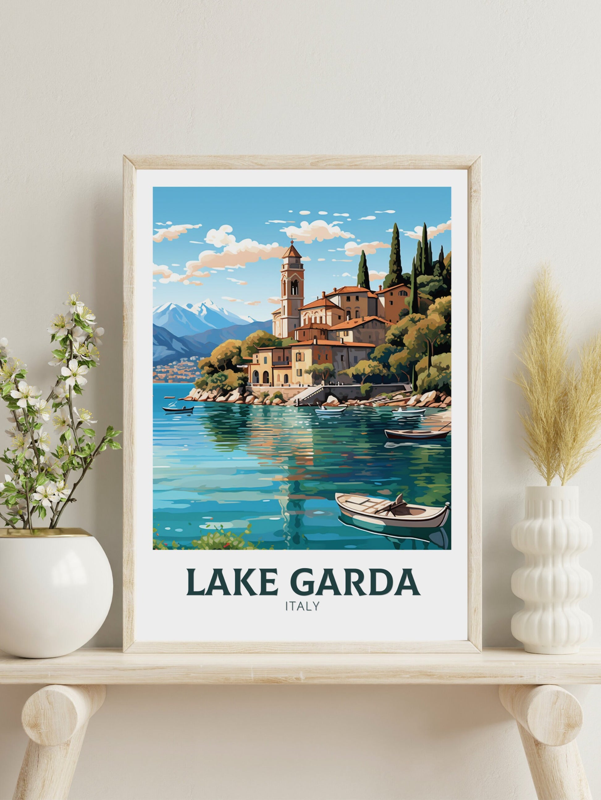 Lake Garda Poster | Lake Garda Travel Print | Lake Garda Art | Italy Print | Lake Garda Print | Lake Garda Design | Italy Poster | ID 513