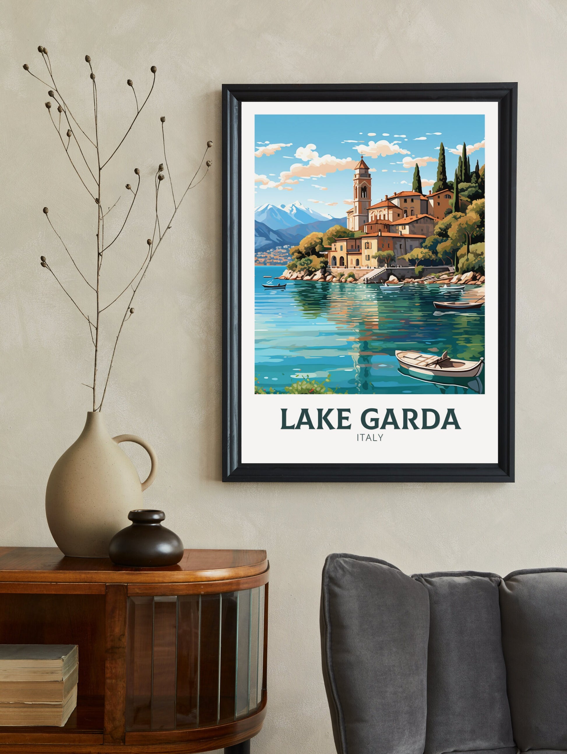 Lake Garda Poster | Lake Garda Travel Print | Lake Garda Art | Italy Print | Lake Garda Print | Lake Garda Design | Italy Poster | ID 513