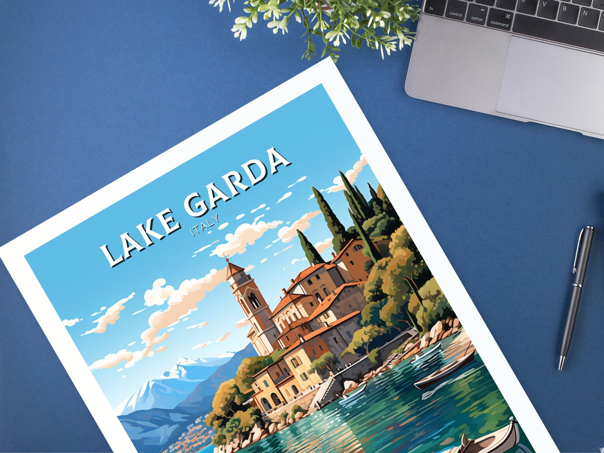 Lake Garda Travel Print | Lake Garda Poster | Lake Garda Art | Italy Print | Lake Garda Print| Lake Garda Painting | Italy Poster | ID 514