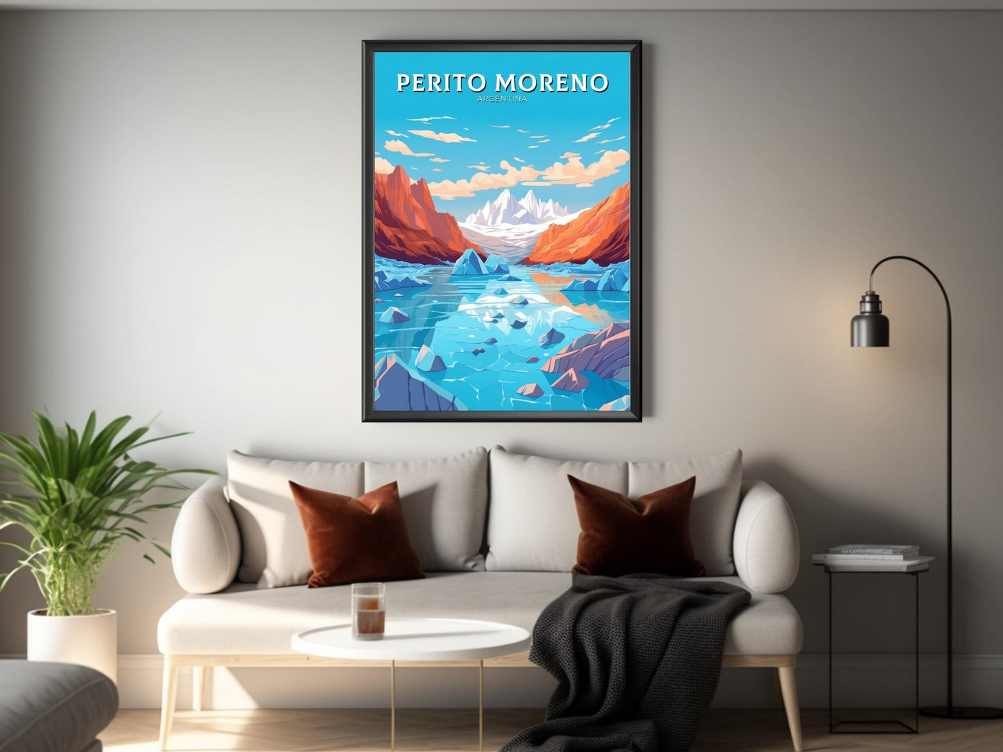 Perito Moreno Poster | Perito Moreno Wall Art | Perito Moreno Travel Print | Travel Gift | Argentina Travel Poster | Home Decor ID 525